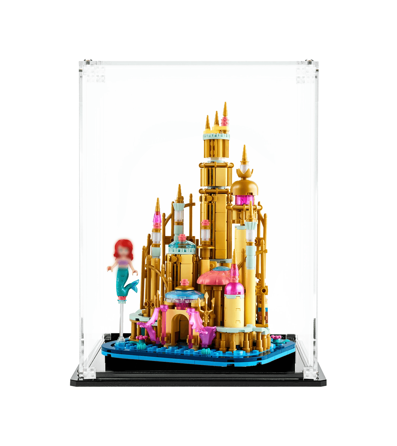 LEGO Mini Disney Ariel's Castle 40708 Display Case - Clear Acrylic Protector for Collectible Building Set - Perfect for Showcasing in Home, Office, or Gift Display