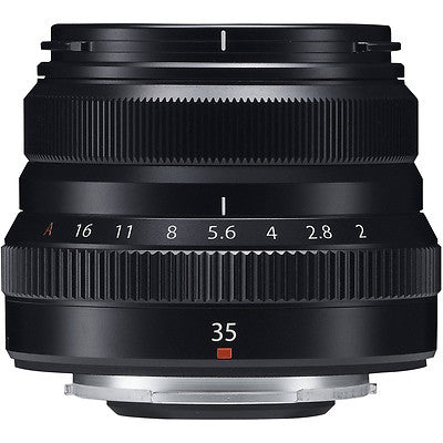 Fujinon XF 35mm F/2 R WR Prime Lens - Black | Weather Resistant | Compact & Lightweight | Perfect for Portrait, Street & Travel Photography