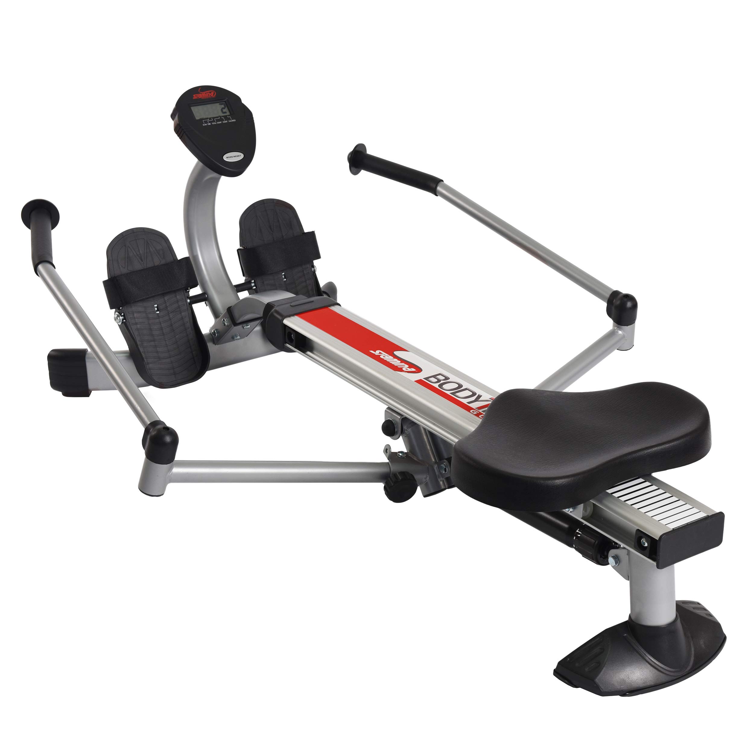 Stamina BodyTrac Glider 1050 Hydraulic Rowing Machine with Smart Workout App - Home Gym Rower with Adjustable Cylinder Resistance - Supports 250 lbs - Perfect for Full Body Workouts & Small Spaces
