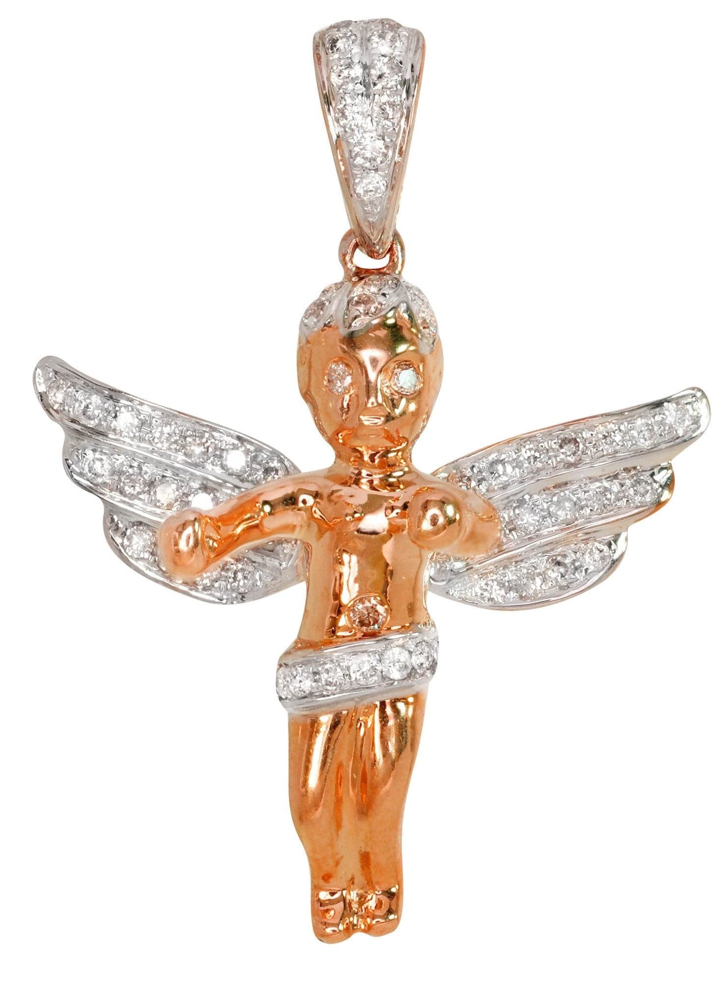 Diamond Angel Pendant Necklace - 4.73 Grams (0.58 Carats) | Elegant Jewelry Gift for Women | Perfect for Christmas, Birthday & Anniversary Gifts