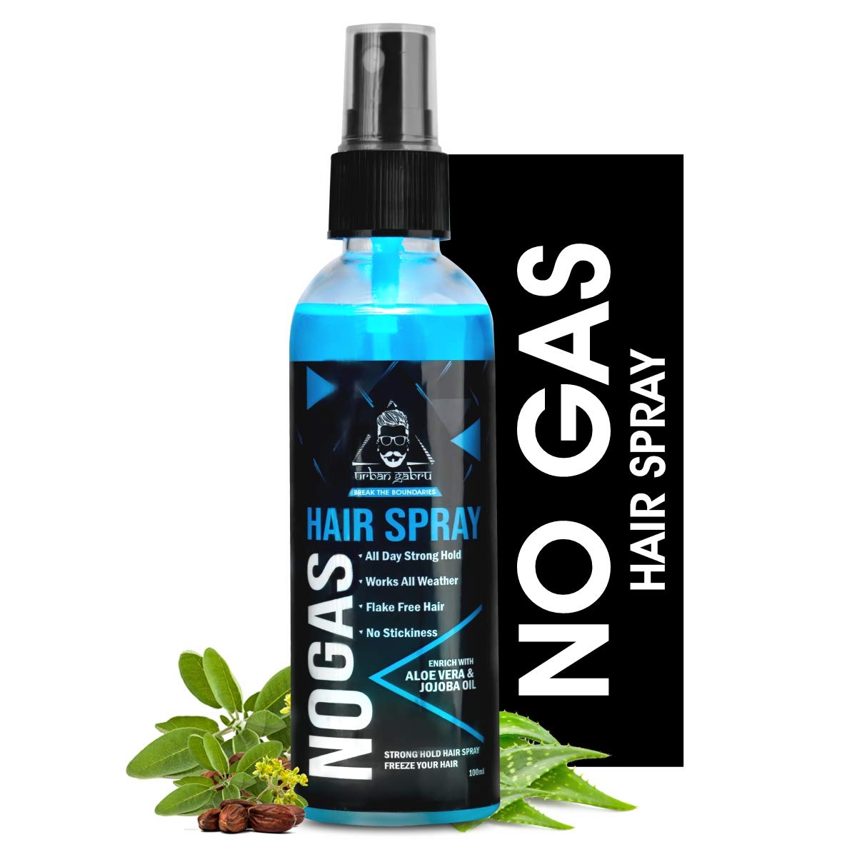UrbanGabru Unlimited Hold No Gas Hair Spray (100 ml) - Strong Hair Styling & Setting Spray for Men & Women | Paraben & Sulfate Free | All-Day Hold for Parties, Weddings & Daily Styling