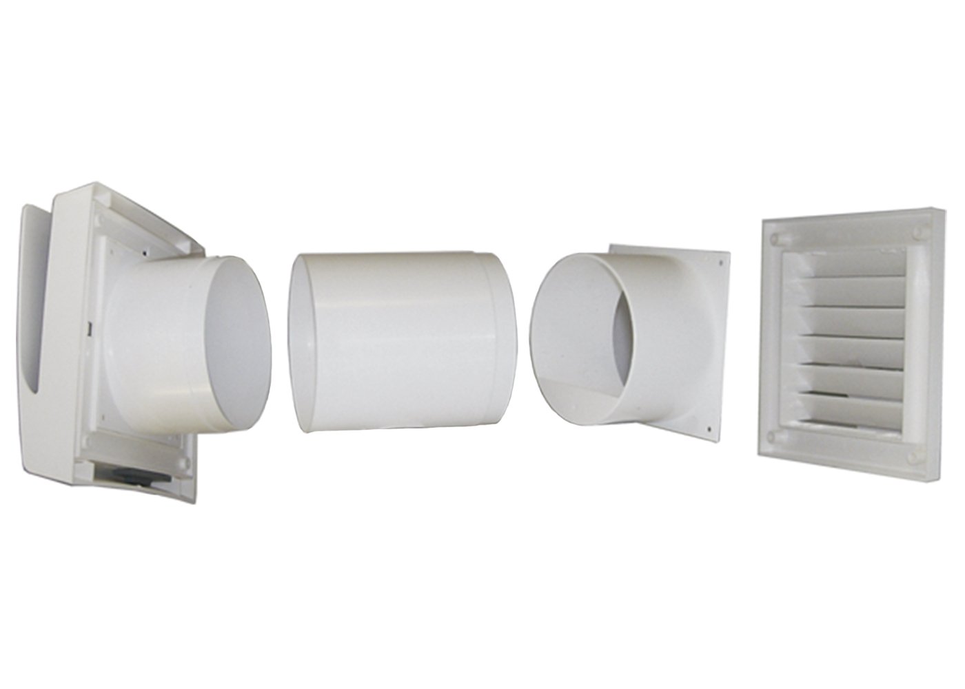AIRLET TL98 Fresh Air Inlet with 4'-8' Sleeve - Passive Filtered Make-Up Air System for HVAC Ventilation | Ideal for Homes, Offices & Commercial Buildings