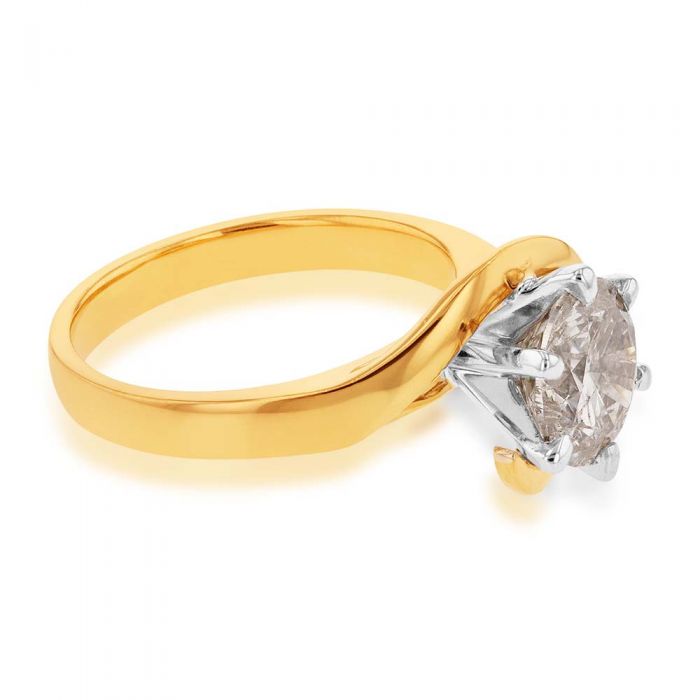 18ct Yellow Gold 2.00 Carat Australian Diamond Solitaire Engagement Ring for Women - Perfect for Proposals, Anniversaries & Special Occasions