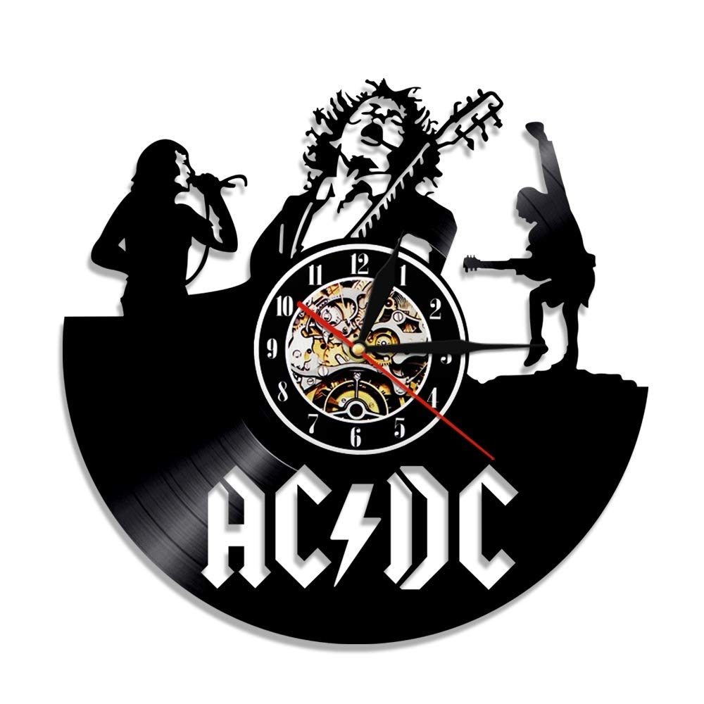 Rock Band Vinyl Record Wall Clock with LED Light - 16 Stylish Designs for Music Lovers - Perfect for Bedroom, Living Room & Music Studio Decor