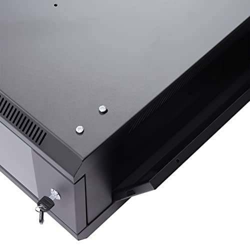 4U Wall Mount Rack Mount PDU Power Strip - Network Server Cabinet Data Center Equipment for Computer Electronics & Patch Panel - Ideal for Home Office, IT Closets & Data Centers