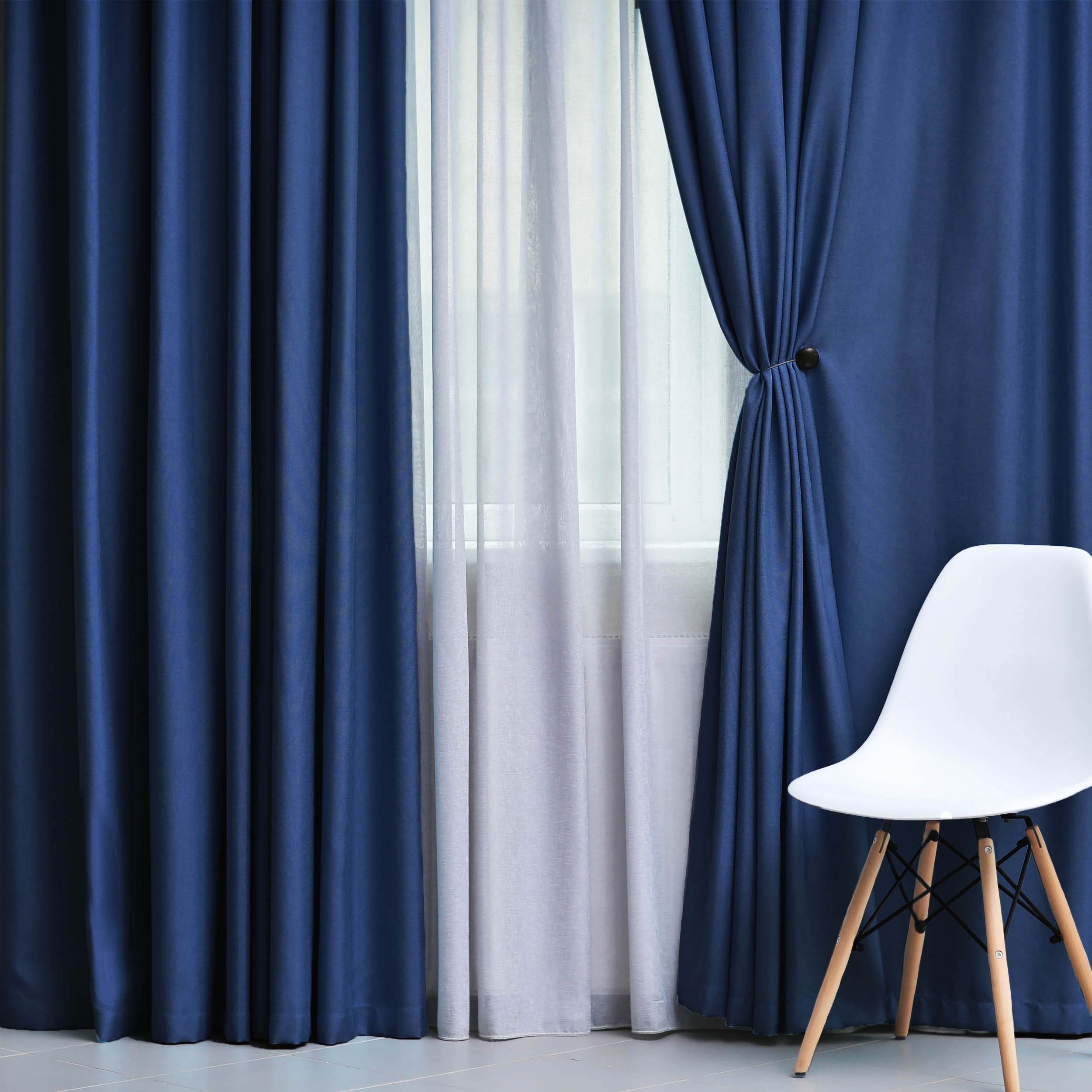 Solid Classic Modern Grommet Blackout Curtain Set - Thermal Insulated Window Drapes for Living Room & Bedroom - Noise Reducing & Light Blocking for Better Sleep