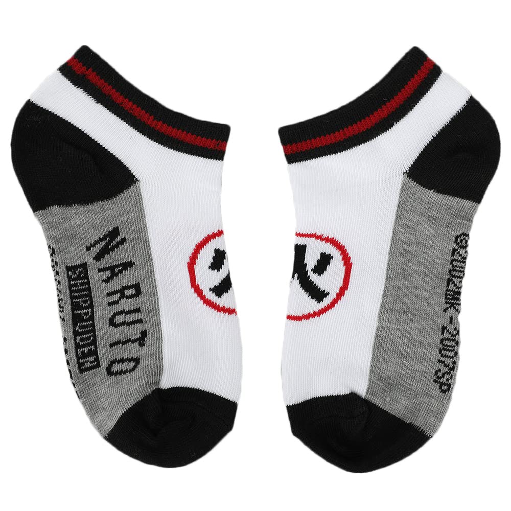 Bioworld Naruto Anime Ankle Socks for Kids Boys - 6-Pack Cute Cartoon Character Socks - Perfect for Cosplay, School, and Daily Wear