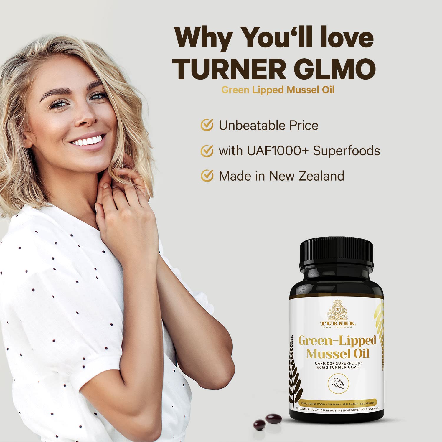 Premium New Zealand Green Lipped Mussel Oil Supplement - 53x Higher Potency with UAF1000+ Super Antioxidant for Joint Support & Mobility, Fish-Free Formula (5 Bottles, 300 Softgels) - Ideal for Active Lifestyles, Arthritis Relief & Senior Wellness