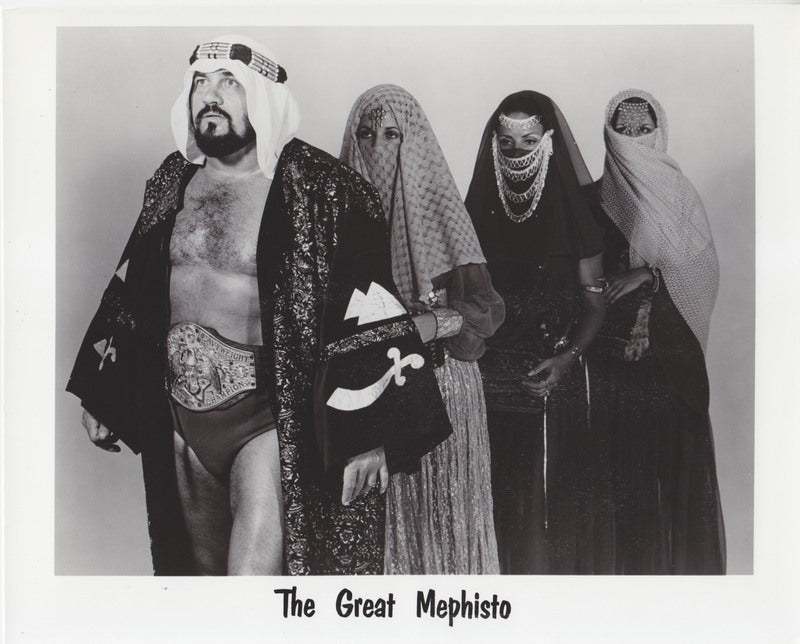Vintage 1973 NWA United States Champion Great Mephisto Wrestling Promo Photo - Collectible Wrestling Memorabilia for Fans & Display in Man Caves, Sports Bars & Themed Rooms