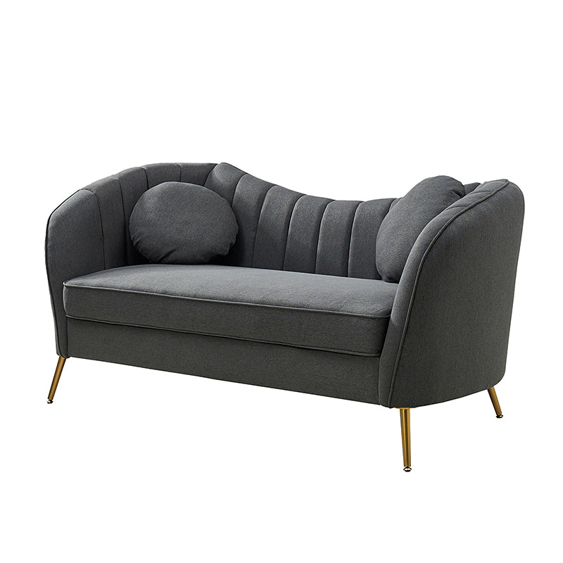 Emilio Contemporary Tufted Back Loveseat - Elegant & Comfortable Small Sofa for Living Room, Bedroom or Office - Perfect for Relaxing & Entertaining Guests