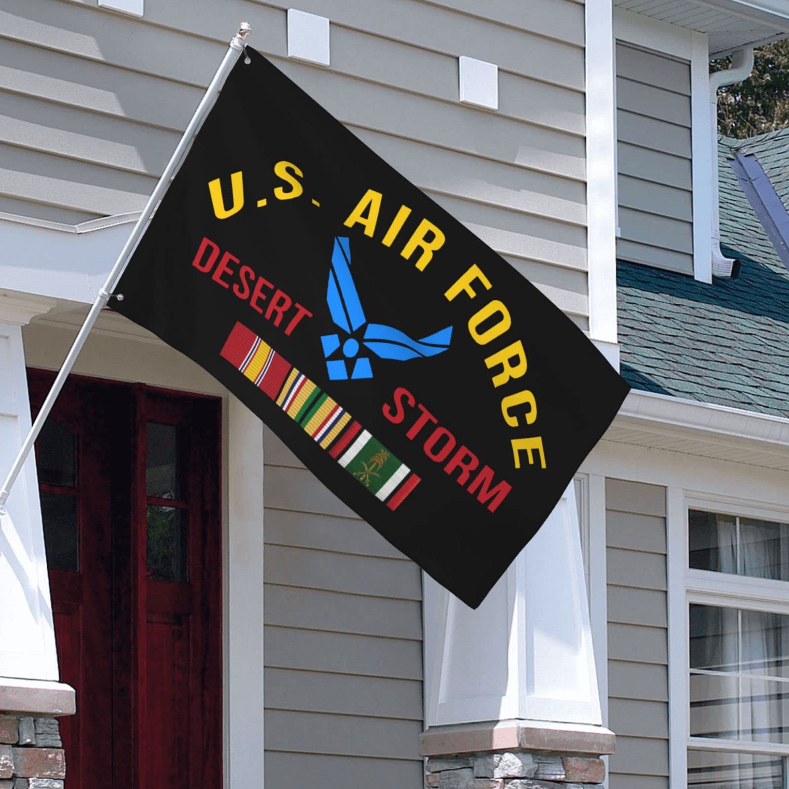 US Air Force Desert Storm Veteran Flag 3x5 FT - Outdoor American Military Garden & House Decor with Metal Grommets - Perfect for Yard, Banner, Patriotic Displays & Veterans Day Celebrations