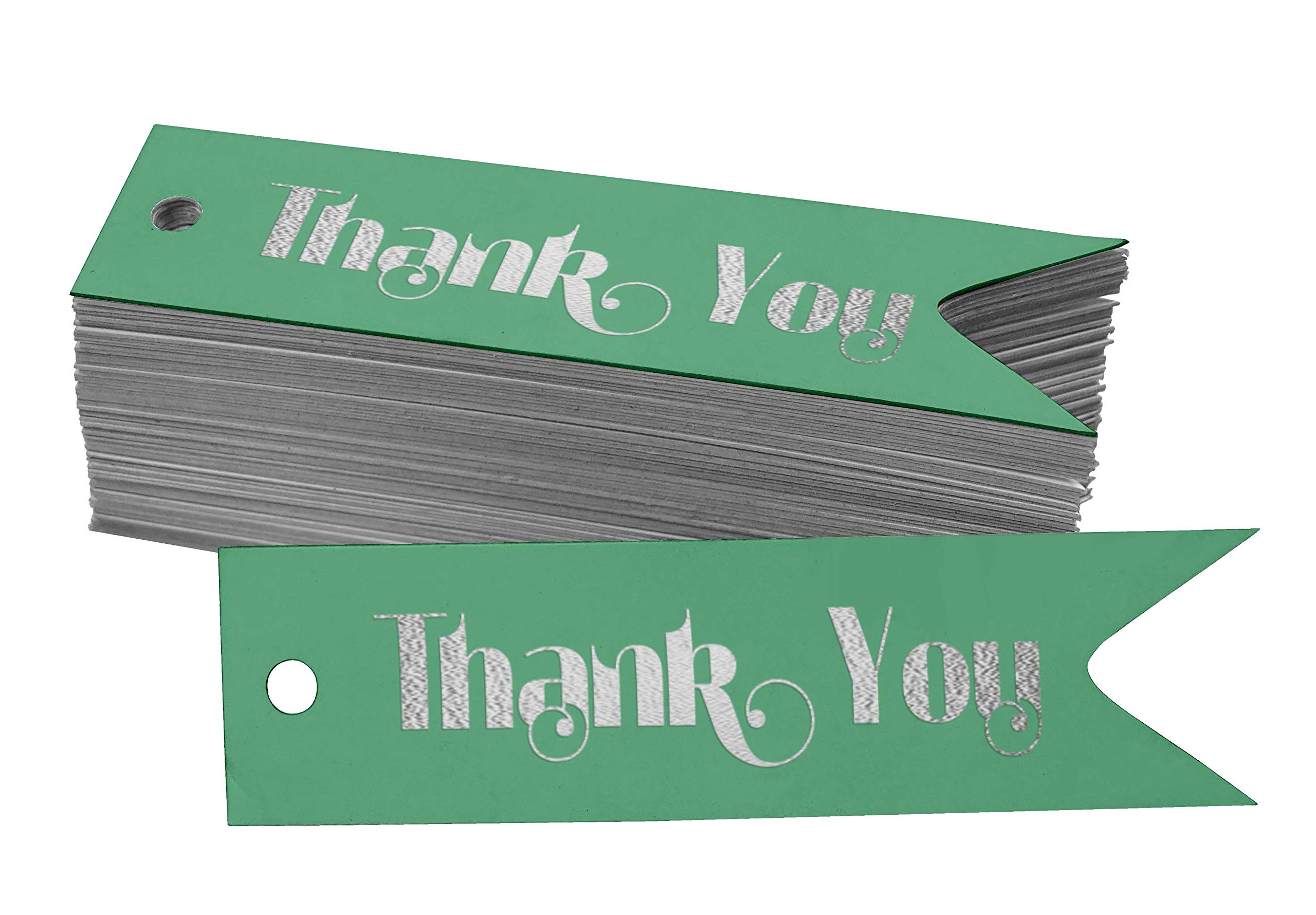 50 Pack Elegant Silver Foil Bridal Shower Thank You Favor Tags - Perfect for Wedding Favors, DIY Crafts, and Gift Packaging Decorations