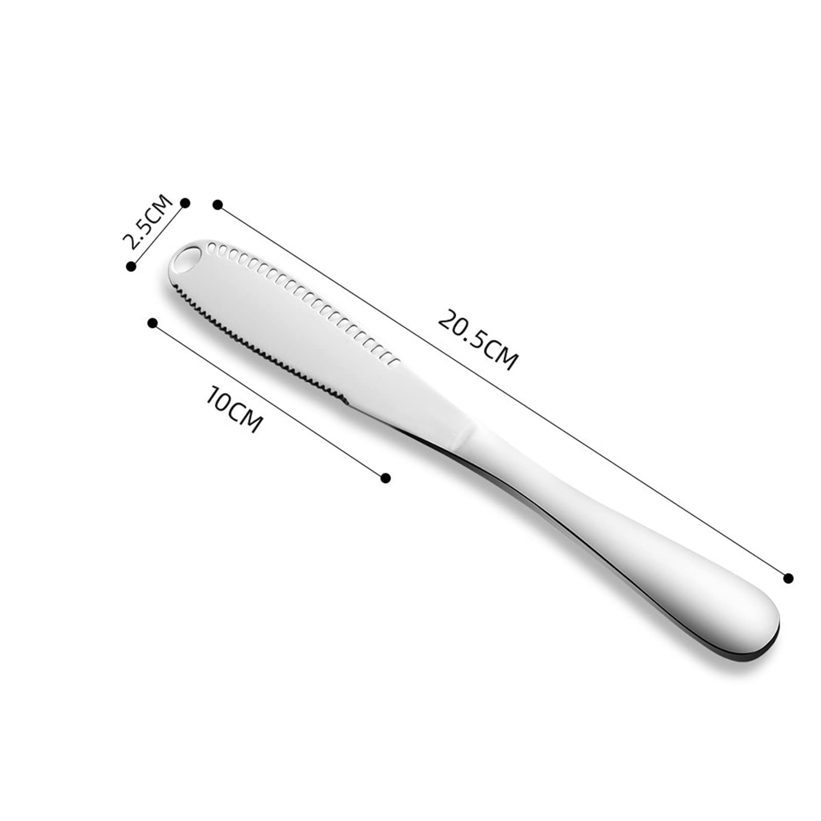 Premium Stainless Steel Butter Knife - Smooth Spreader for Butter, Cheese, Jam & Condiments | Dishwasher Safe & Rust-Resistant | Perfect for Breakfast, Brunch, Baking & Entertaining (Silver, 1-Pack)