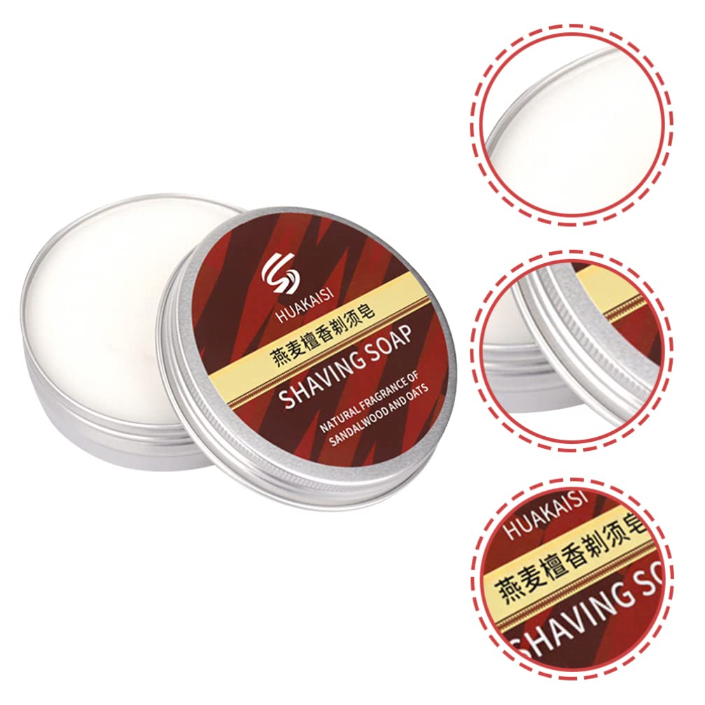 FRCOLOR Natural Shaving Soap Bar for Men - Coconut Oil Beard & Mustache Care Kit with Foaming Facial Butter - Perfect for Daily Grooming, Travel & Gift Sets