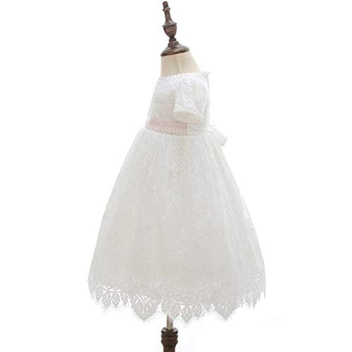 Baby Girl Christening Dress - White Baptism Gown for Dedication & Blessing Ceremonies - Elegant Flower Girl Dress for Special Occasions - Perfect for Church Events, First Communion & Photoshoots
