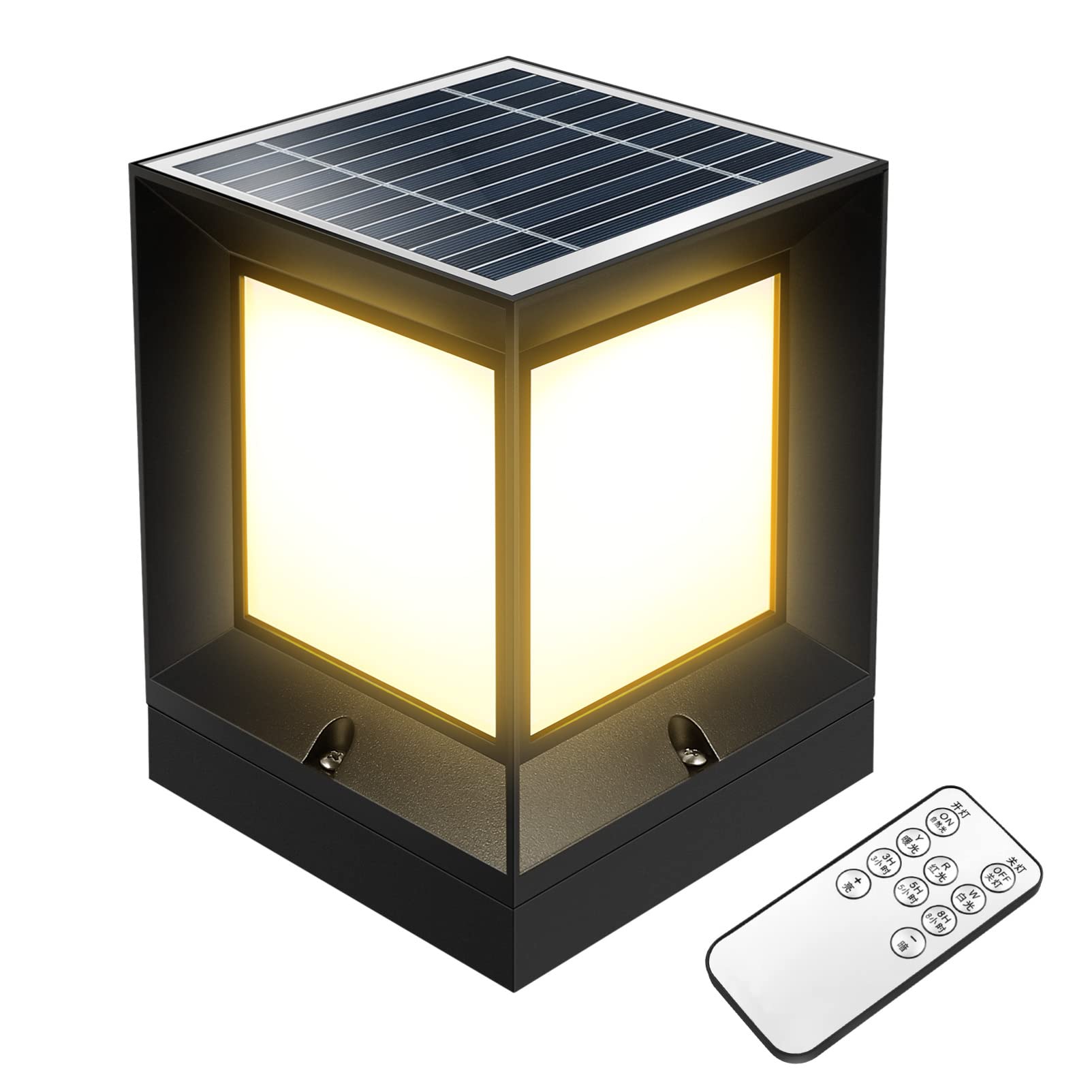 OSALADI Solar Powered LED Garden Lights - Waterproof Outdoor Solar Post Lights for Deck, Fence & Pathway - Energy Efficient Solar Deck & Fence Lighting for Patio, Yard & Landscape Decoration