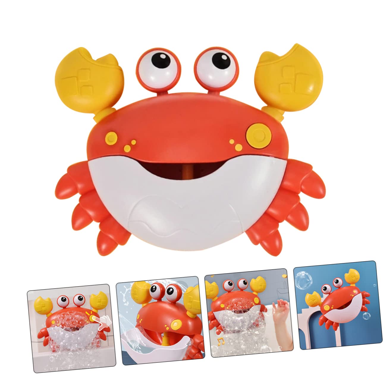 ORFOFE Kids Bath Bubble Machine - Red Plastic Toy for Bathtub Fun