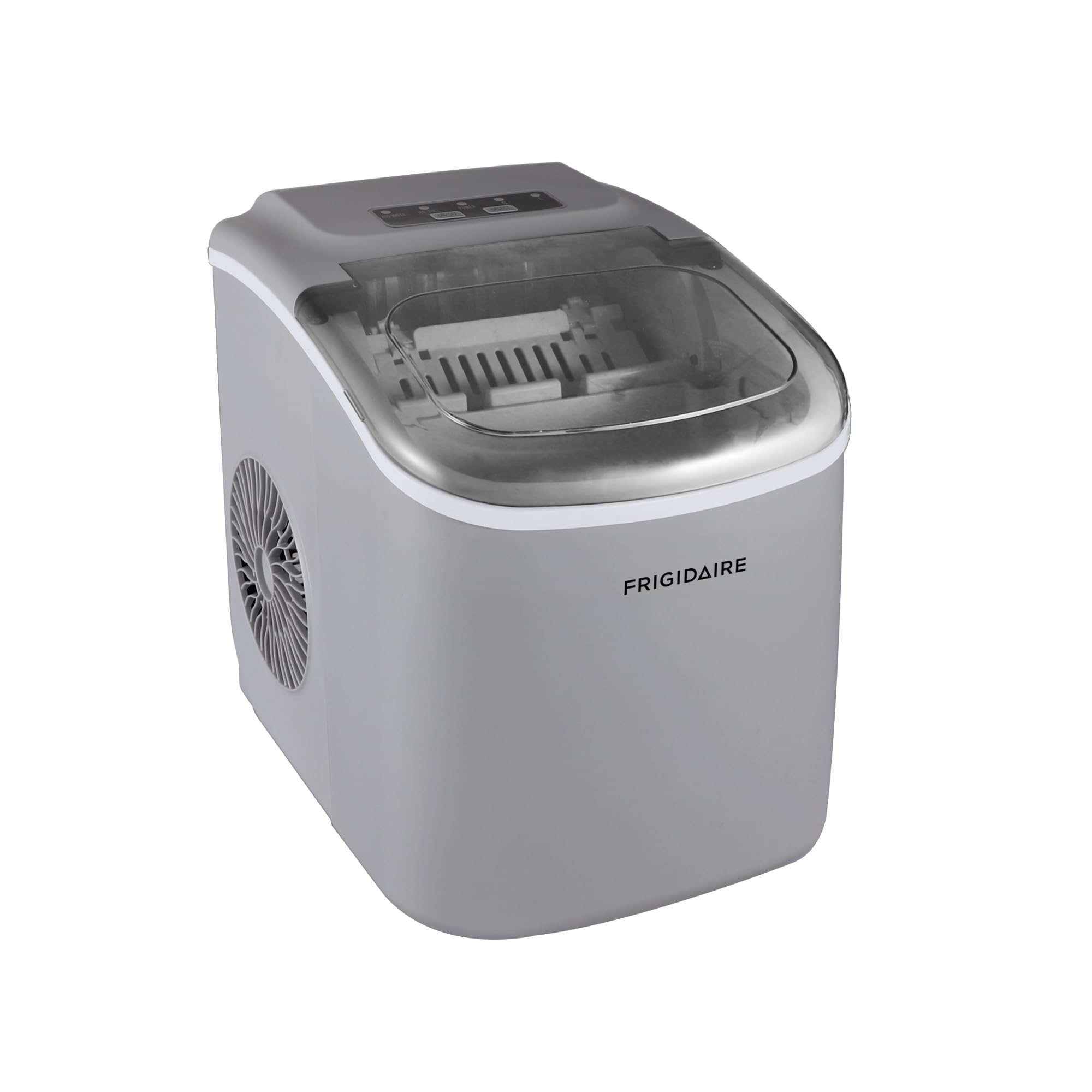 Frigidaire EFIC118-SILVER-KL Portable Countertop Ice Maker Machine - 26 lbs Daily Output, Silver - Perfect for Home, Office, RV, and Parties