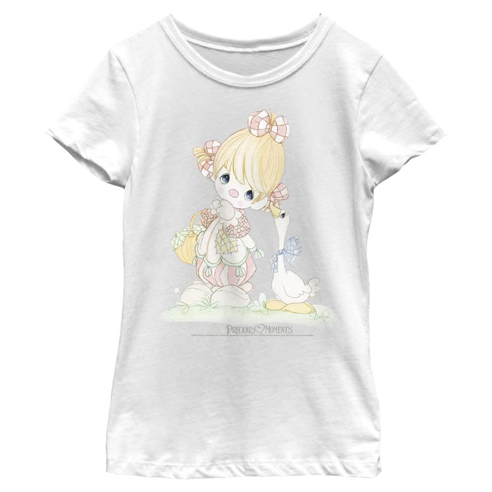 Precious Moments Girls' Patches & Ducklings Graphic Tee - Cute Casual T-Shirt for Toddler & Kids - Perfect for Playdates, School & Family Outings