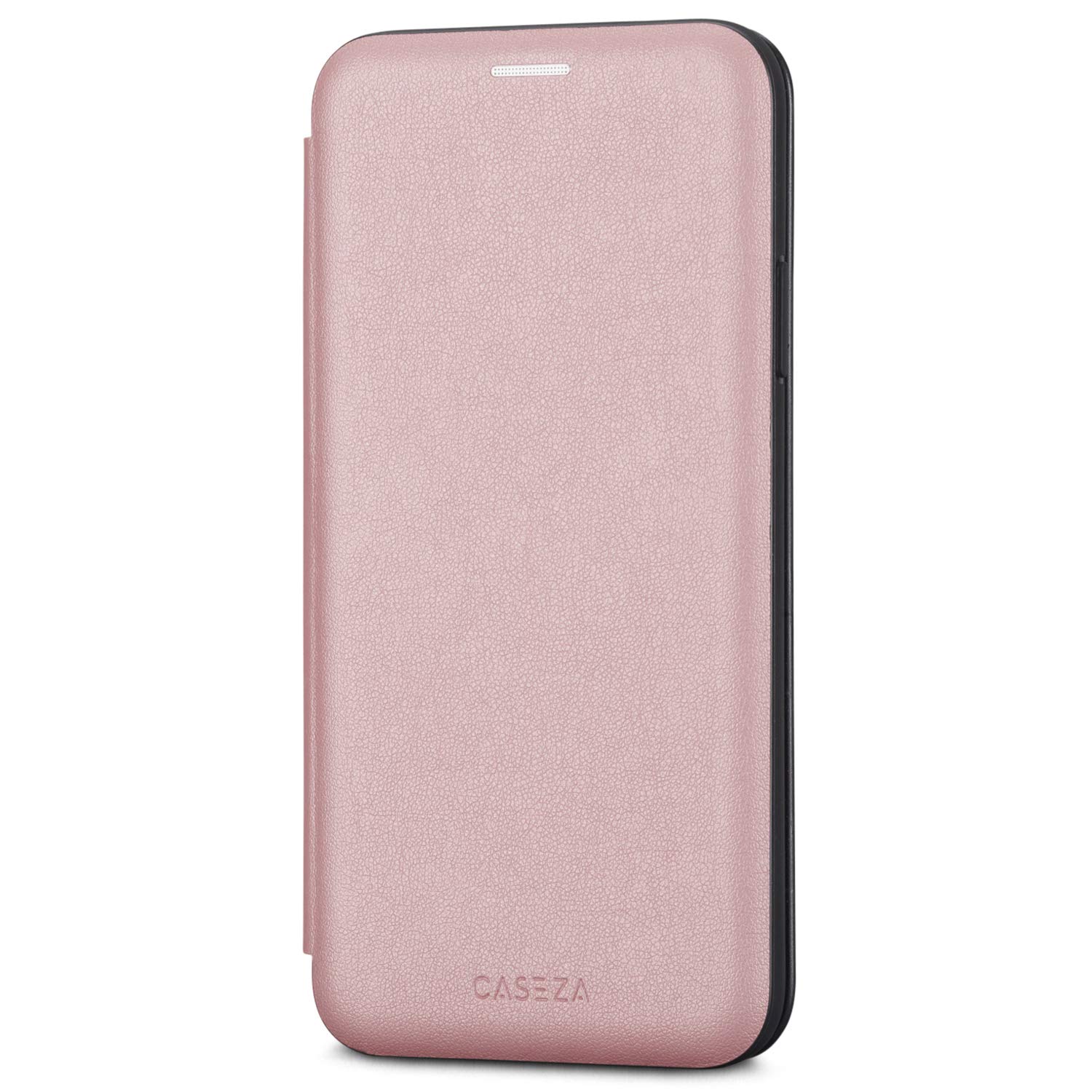 Premium Vegan Leather iPhone 11 Pro Max Flip Case - Rose Gold PU Leather Wallet Folio Cover with Magnetic Closure for iPhone 11 Pro Max (6.5