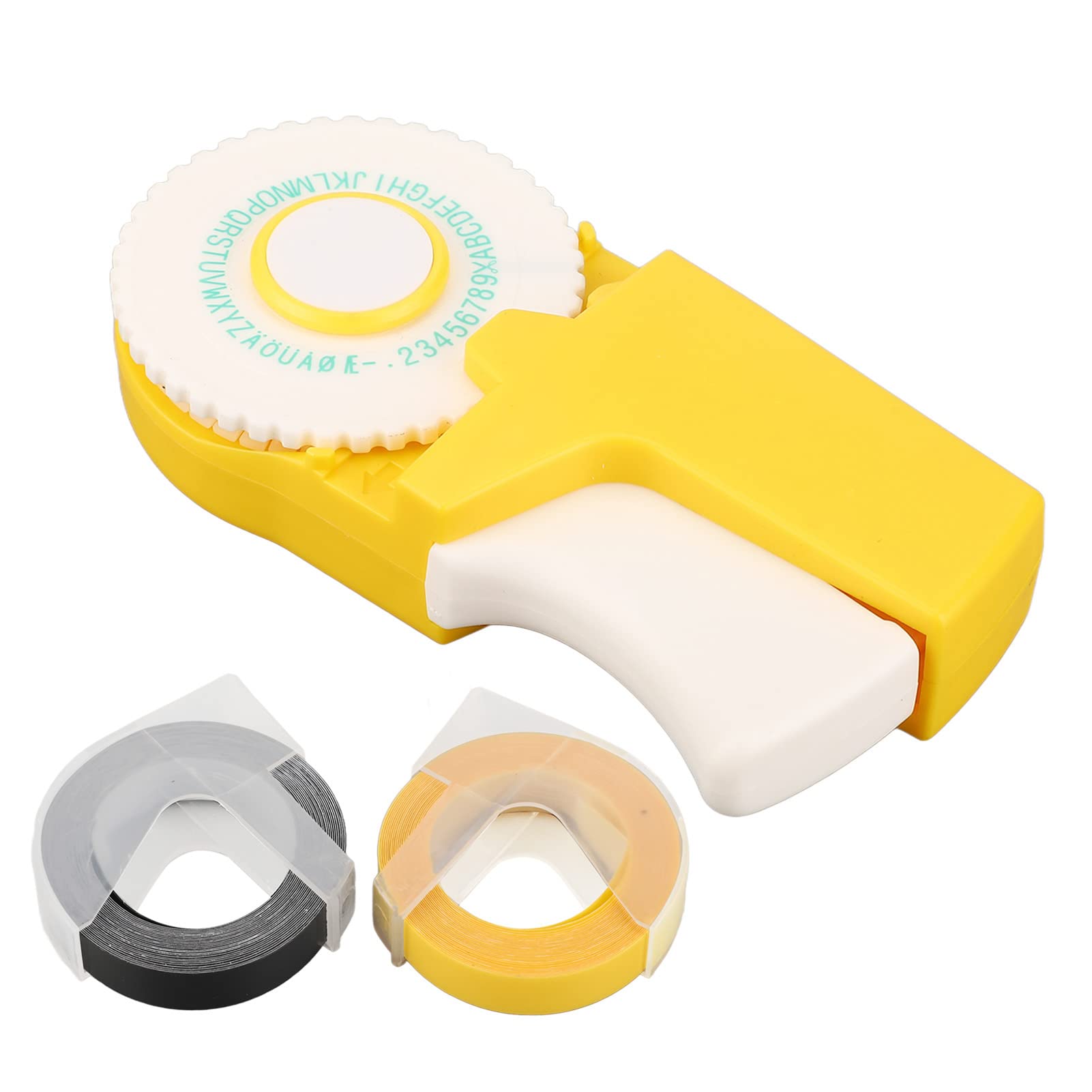 Zerodis Portable Handheld Label Maker Machine with Tape - Mini Sticker Embossing Label Printer for Home, Office & Warehouse Organization (Yellow)