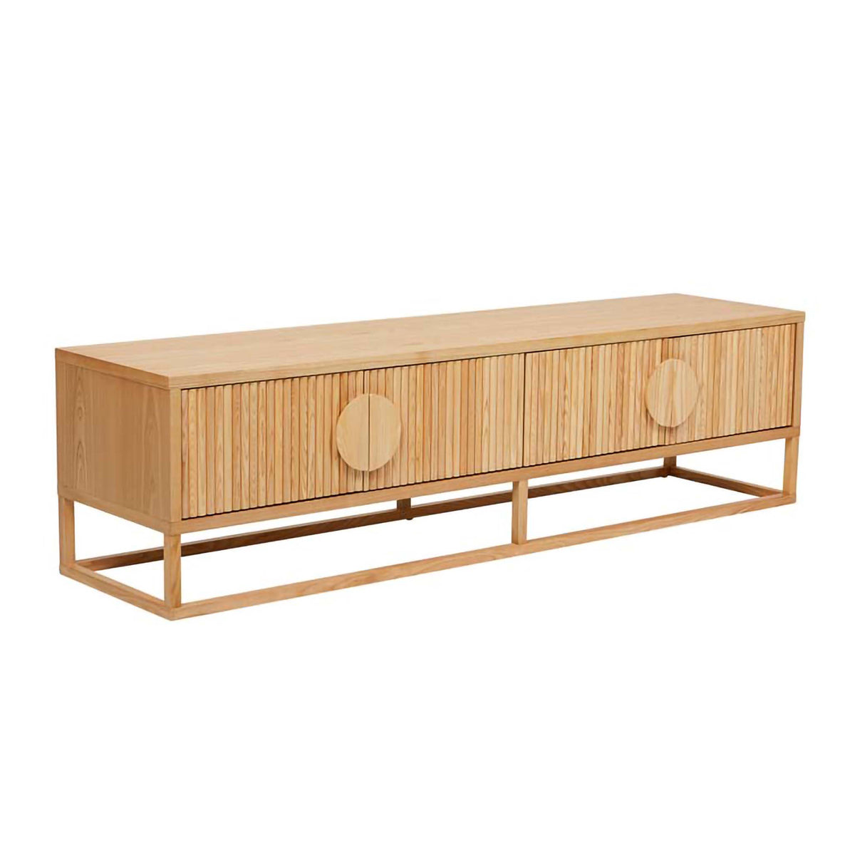 Benjamin Ripple Entertainment Unit - Modern TV Stand with Storage for Living Room, Bedroom & Home Theater - Perfect for 65 Inch TV & Media Storage