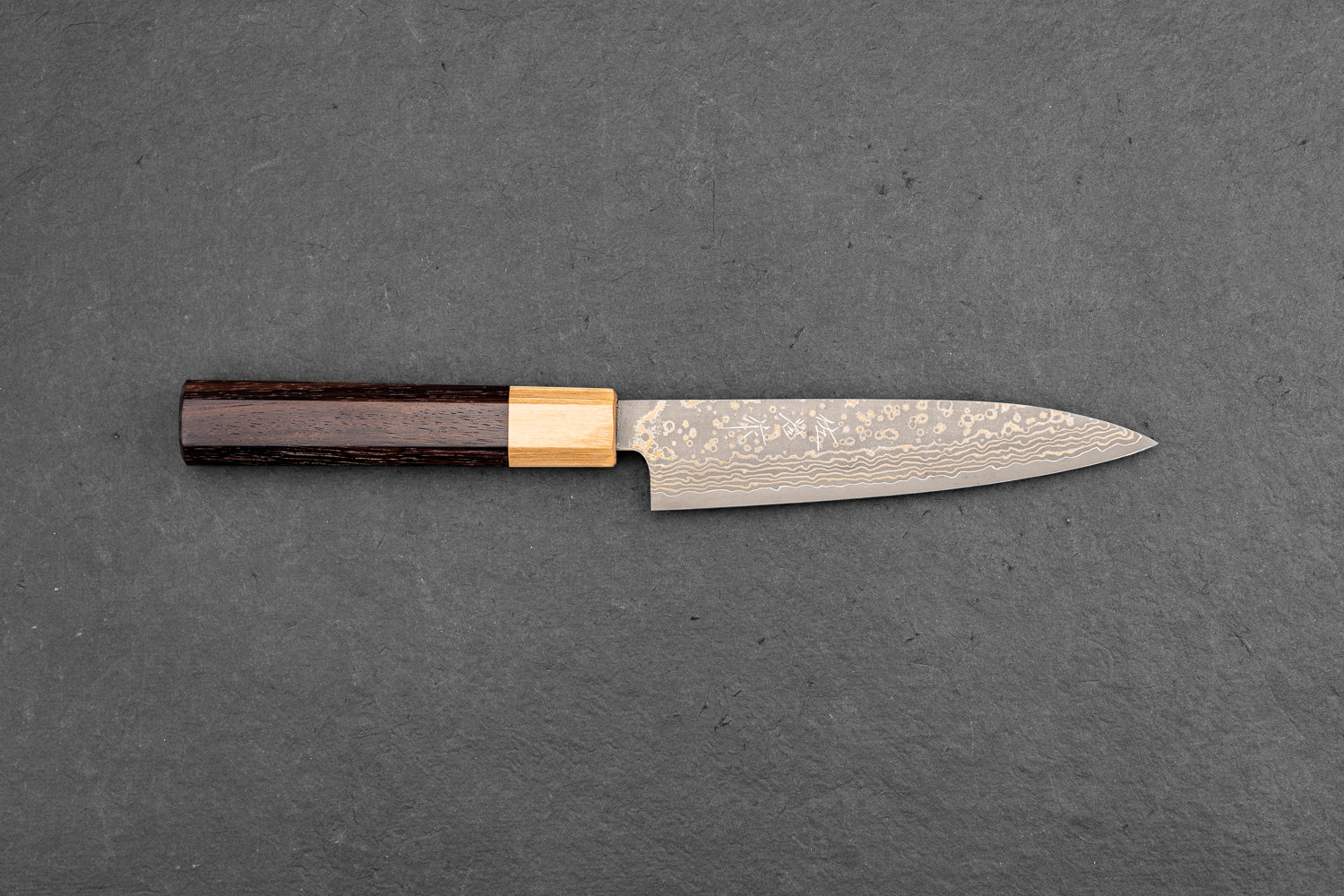 Takeshi Saji VG10W Shinchu Damascus Wa Petty Knife 130mm - Japanese Handcrafted Kitchen Knife for Precision Slicing, Chopping & Garnishing