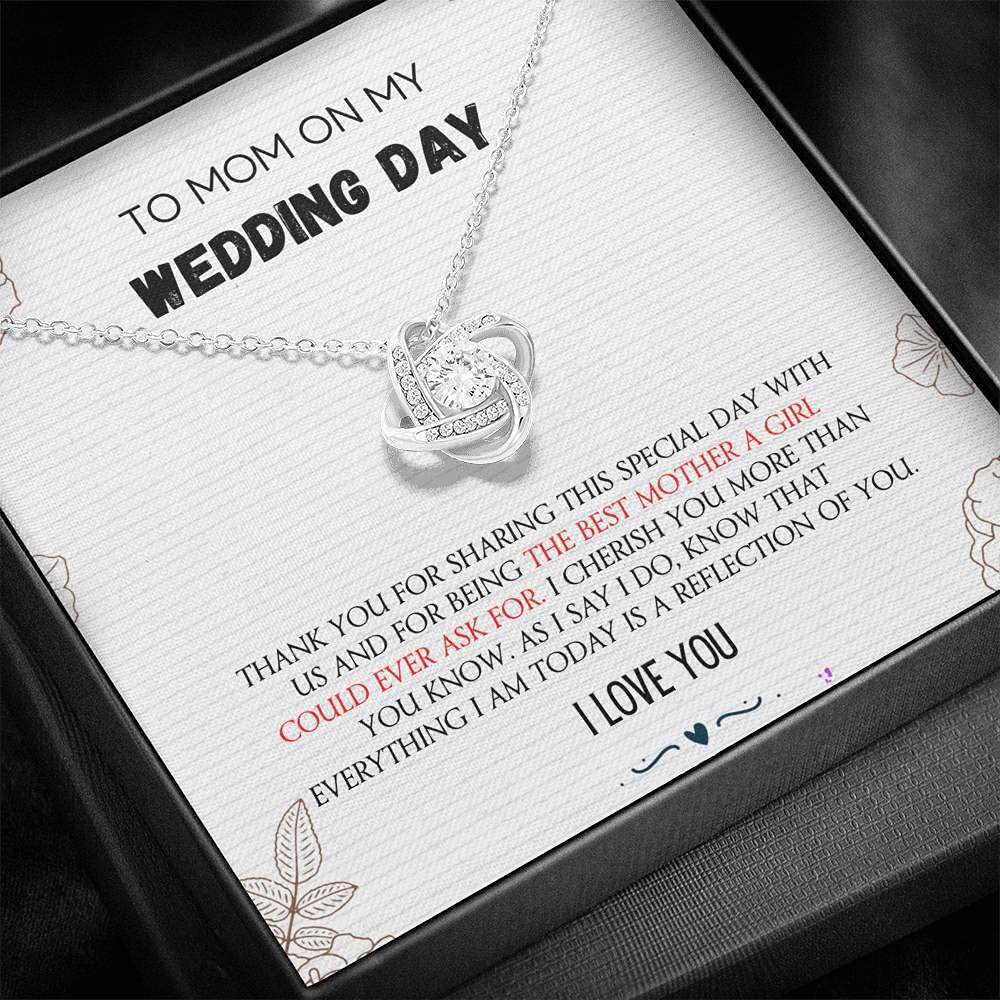 Elegant Love Knot Necklace for Mother of the Bride - Perfect Wedding Gift from Bride or Groom | Thoughtful Present for Mother-in-Law, Stepmom & Special Moms | Ideal for Weddings, Anniversaries & Mother's Day