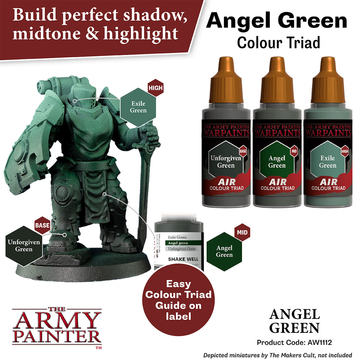Warpaints Air: Angel Green - High-Quality Airbrush Paint for Cosplay, Model Kits & Miniatures - Perfect for Artists & Hobbyists