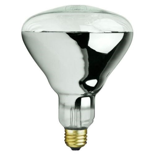 250W Infrared Clear Heat Lamp Bulb - High-Efficiency Heating for Reptiles, Poultry, and Outdoor Use