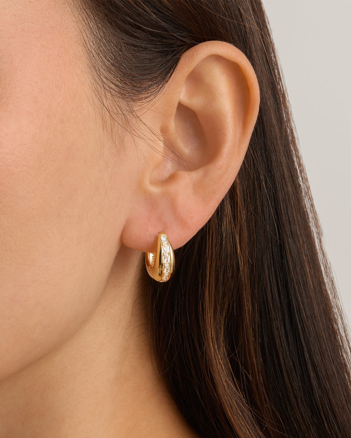 18K Gold Vermeil Magic of You Hoop Earrings - Elegant Dainty Hoops for Everyday Wear, Gift for Her, Perfect for Work, Date Night & Special Occasions