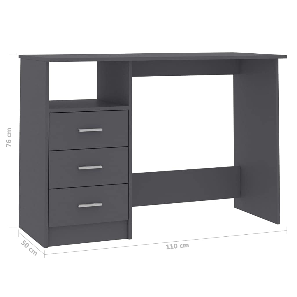 Ergonomic Computer Desk with Drawers - 43.3