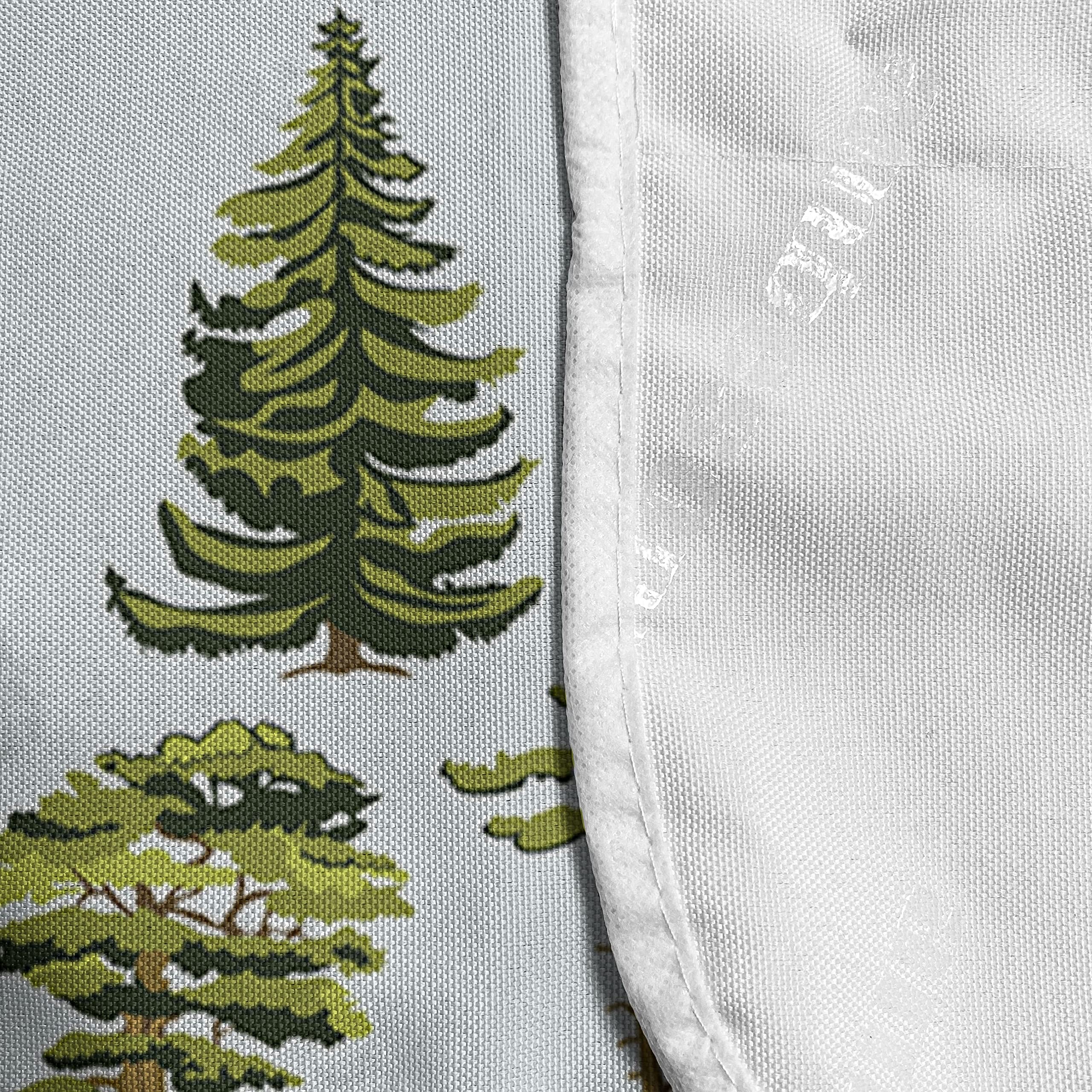 Ambesonne Microwave Oven Cover with Pine Oak Fir Tree Design - Waterproof Kitchen Organizer with Pockets, 36