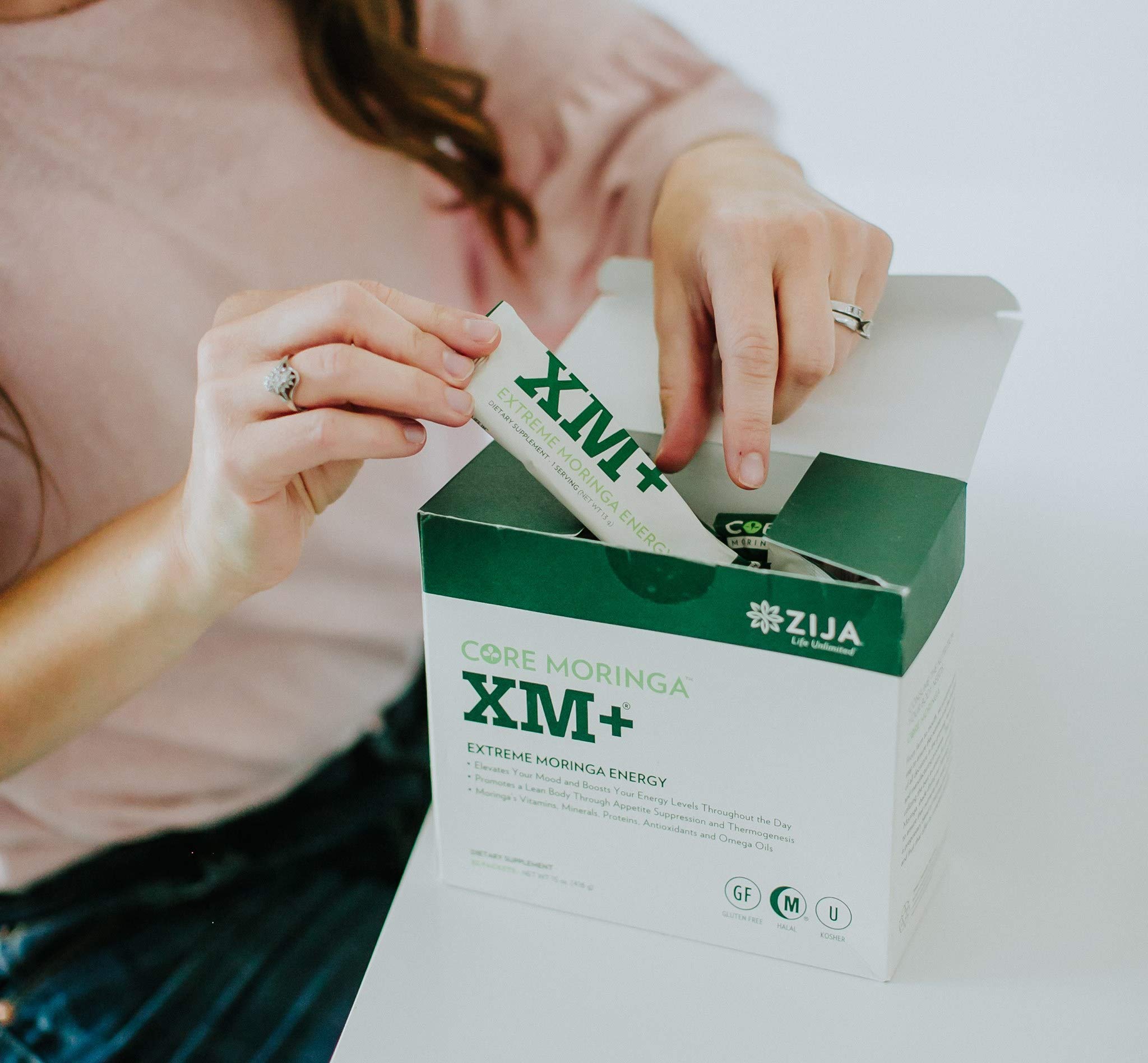 Zija XM+ Moringa Extreme Instant Powder Energy Drink - 8 Pouches - Natural Energy Boost for Workouts, Focus & Daily Performance - Vegan & Gluten-Free Supplement