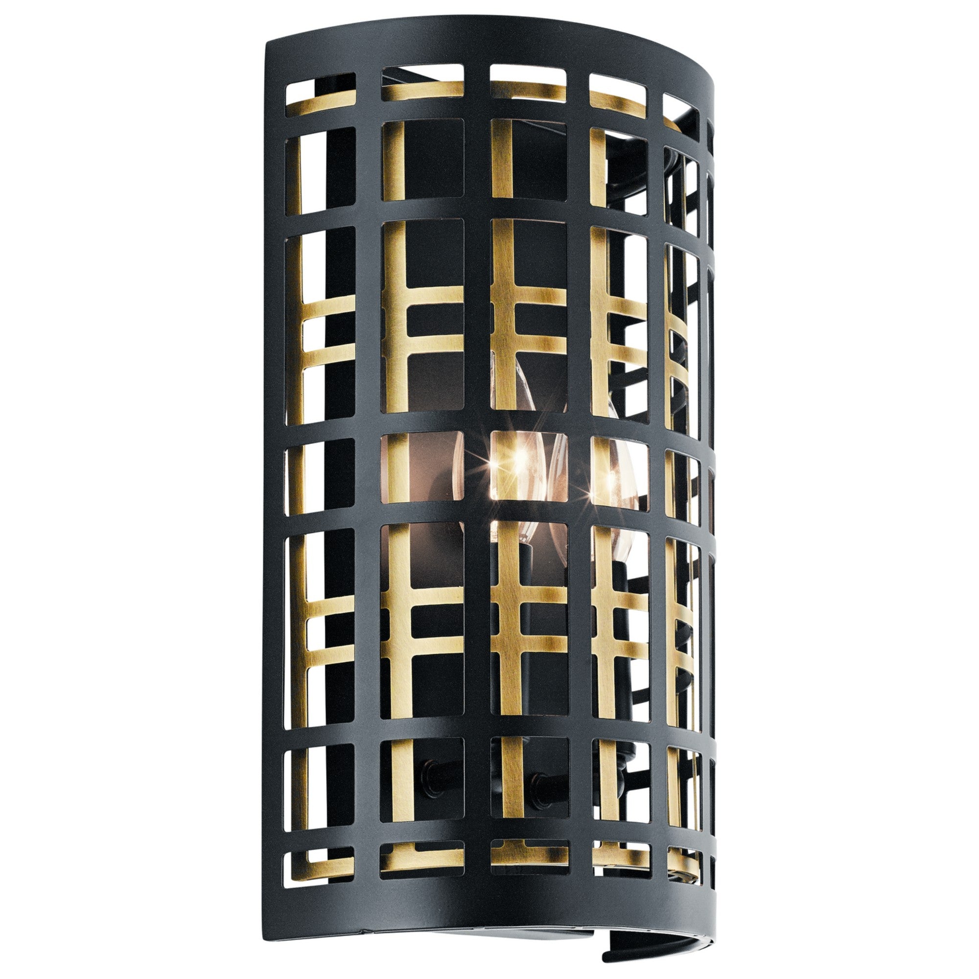 Aldergate 12 Inch 2-Light Wall Sconce with Black Finish - Modern Wall Lighting for Bedroom, Living Room & Hallway
