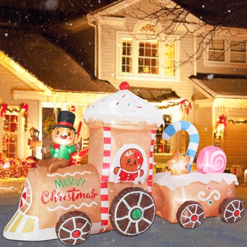 8 FT Gingerbread Train