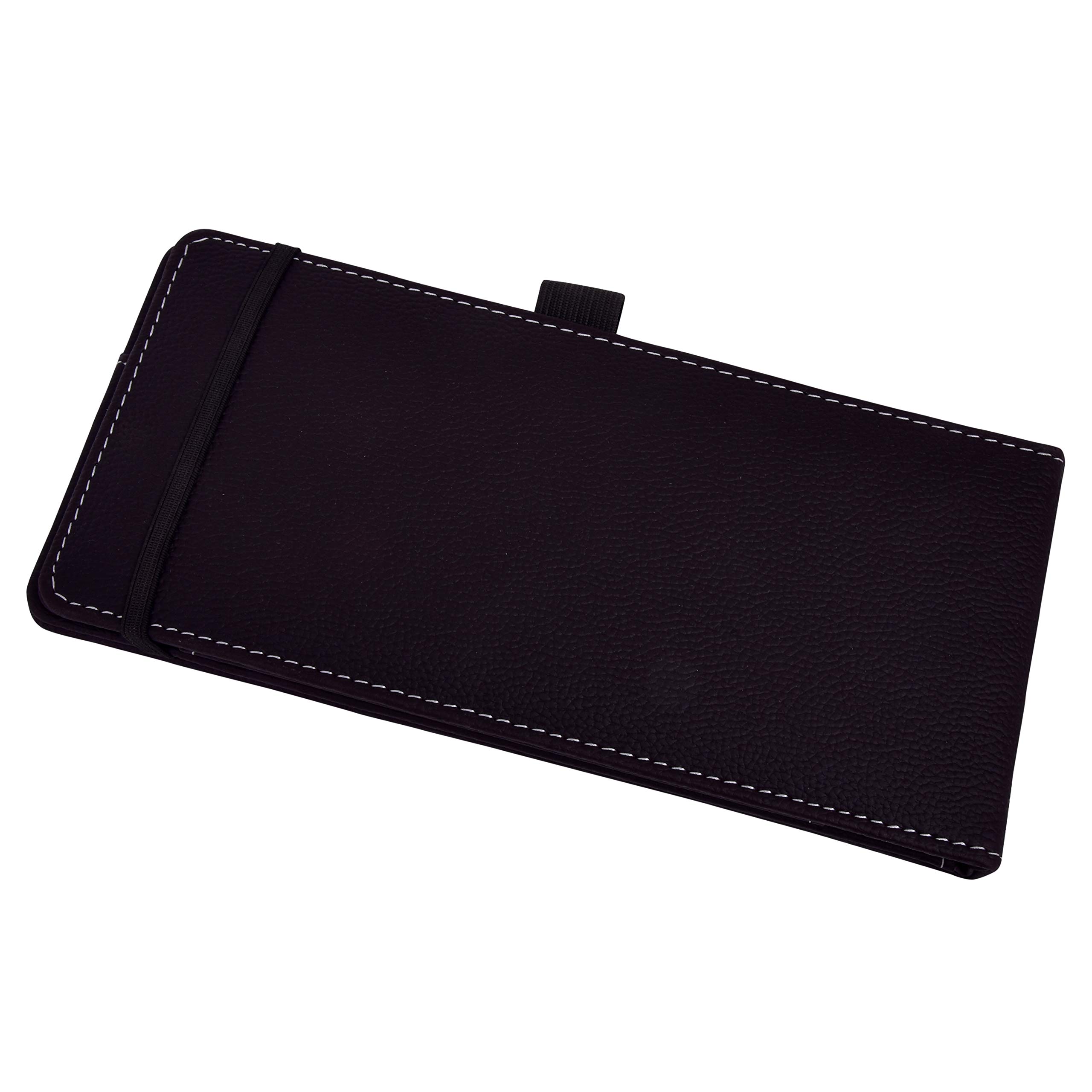 Premium Navy Blue Leatherette Checkbook Holder - Slim Card & Check Organizer Wallet for Business Professionals | Perfect for Office, Travel & Everyday Use