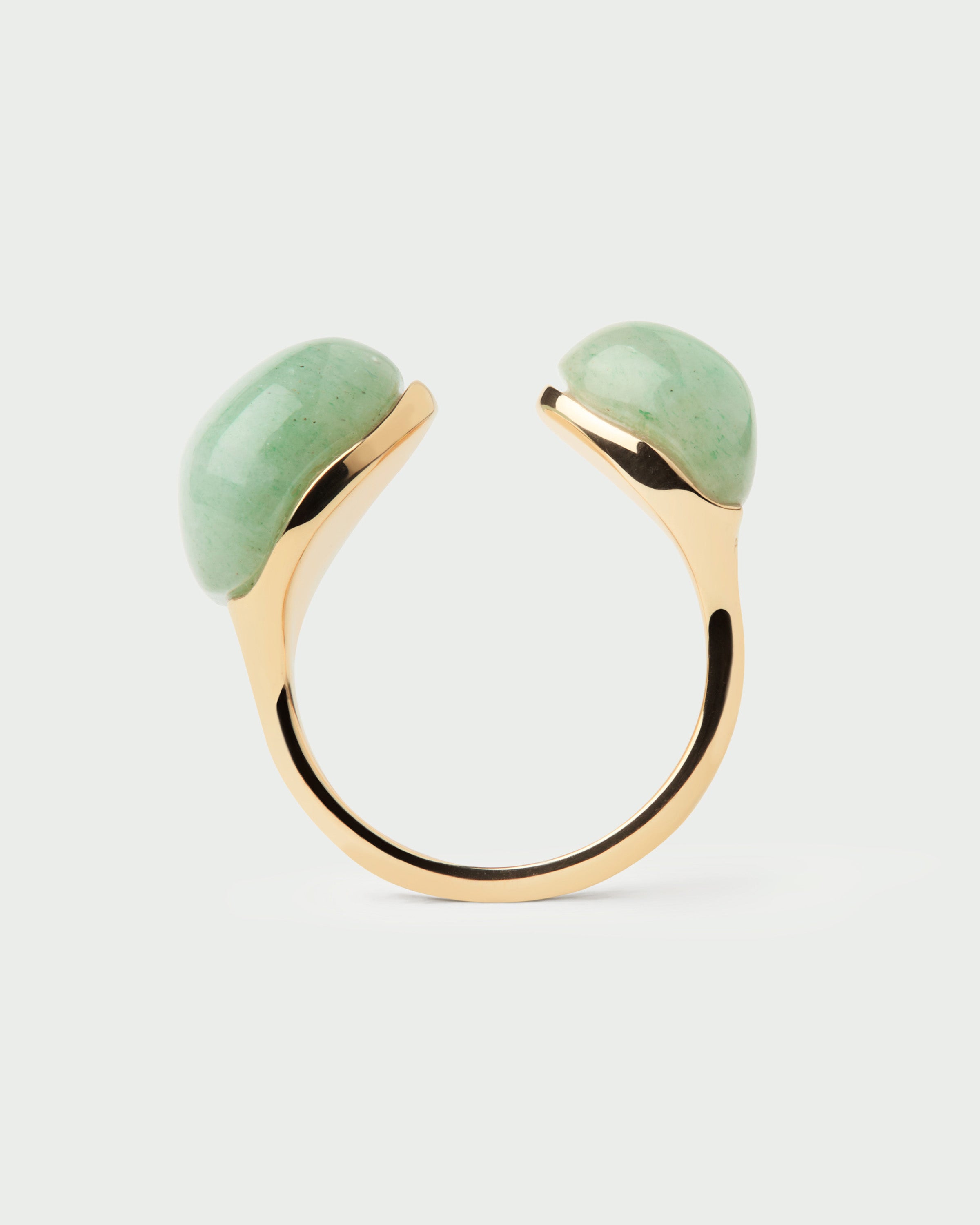 GRID Green Aventurine Gravity Ring - Healing Crystal Jewelry for Stress Relief & Positive Energy - Perfect for Meditation, Yoga & Spiritual Practices