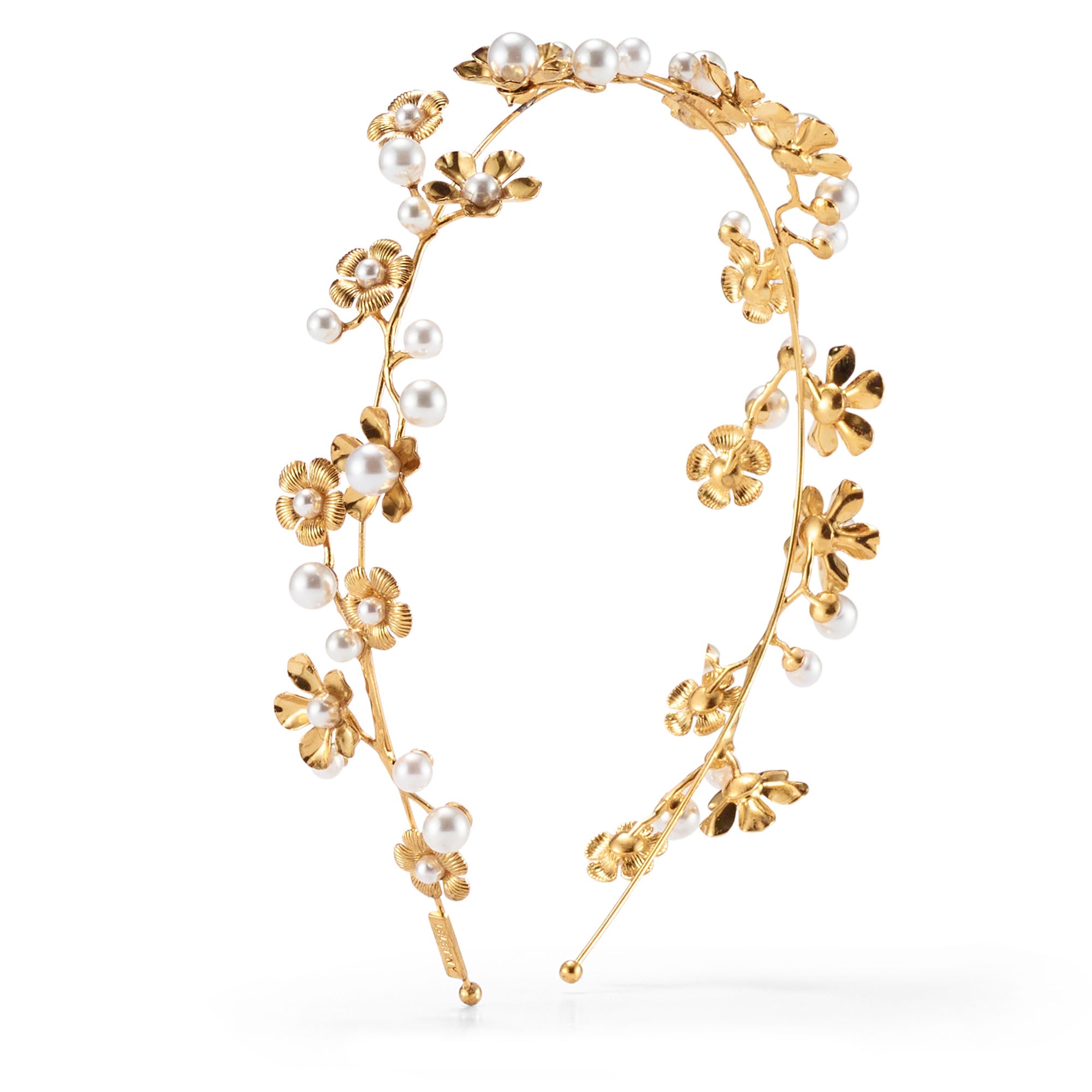 Brynn Floral Pearl Strand Headband - Elegant Hair Accessory for Women & Girls | Perfect for Weddings, Parties & Special Occasions