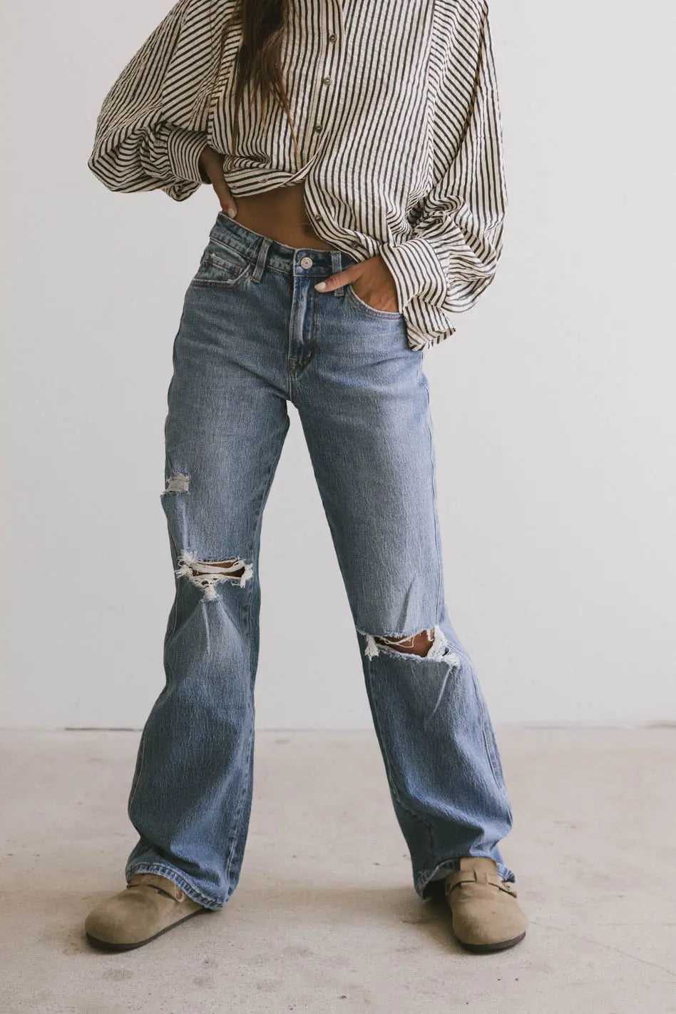 Moira Straight Leg Jeans for Women - High Waist Slim Fit Denim Pants (Final Sale) | Perfect for Casual Wear, Office & Date Nights