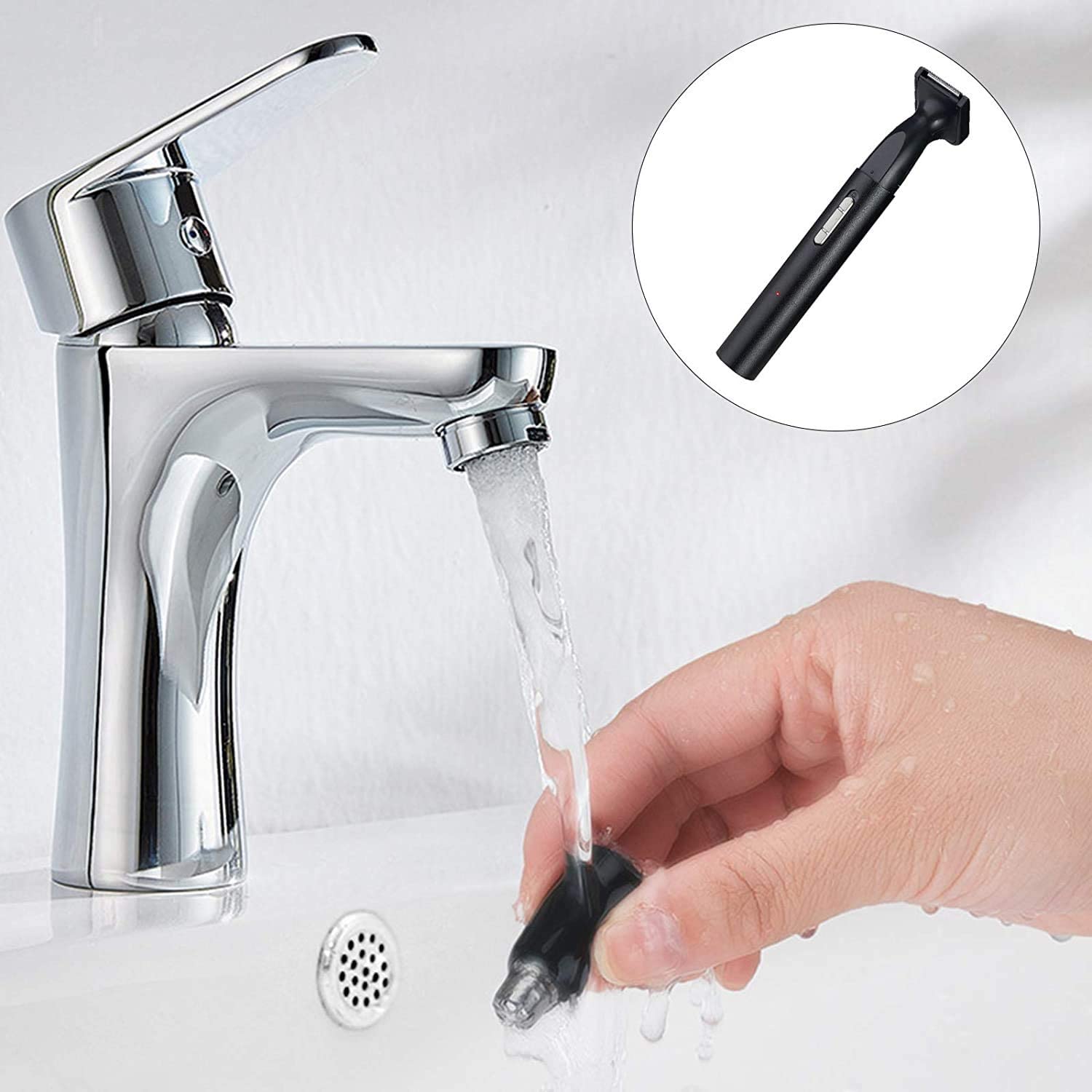 USB Rechargeable Nose & Ear Hair Trimmer for Men & Women - Painless Professional Grooming Kit with Waterproof Dual Edge Blades (Easy Cleaning) - Perfect for Travel, Home & Personal Care Routines