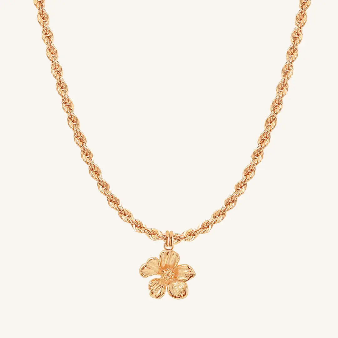 Azalea Flower Necklace for Women - Elegant Floral Pendant Jewelry Gift for Her - Perfect for Weddings, Anniversaries & Special Occasions