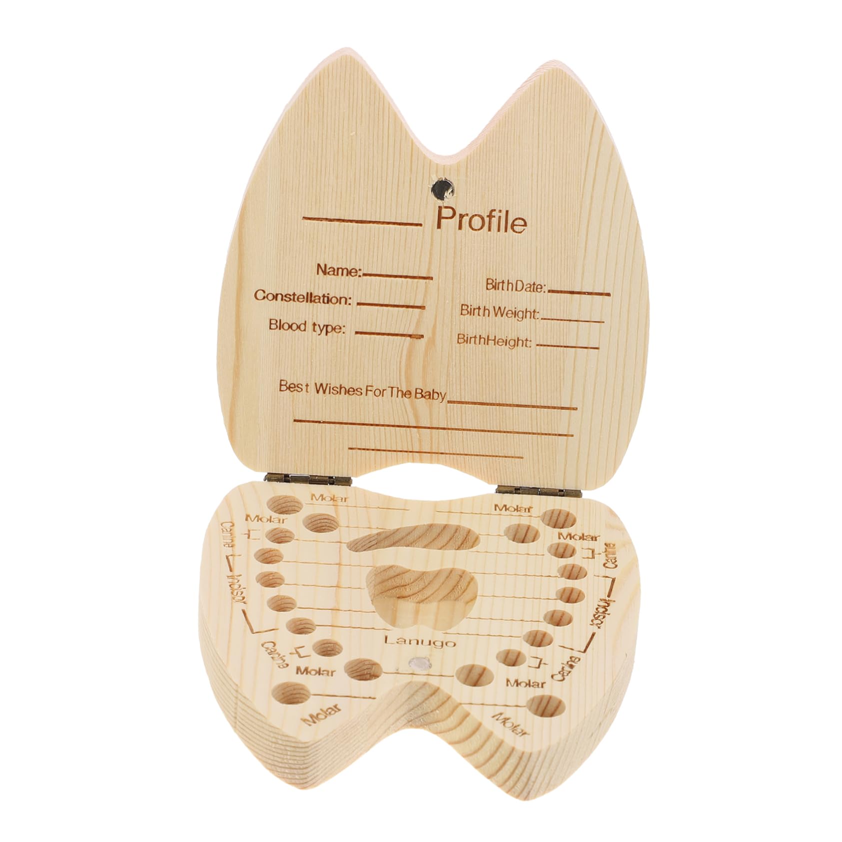 VICASKY Wooden Baby Teeth Storage Box - Portable Deciduous Tooth Holder & Memory Book for Kids - Perfect for First Lost Tooth Keepsake and Childhood Memorabilia Organization