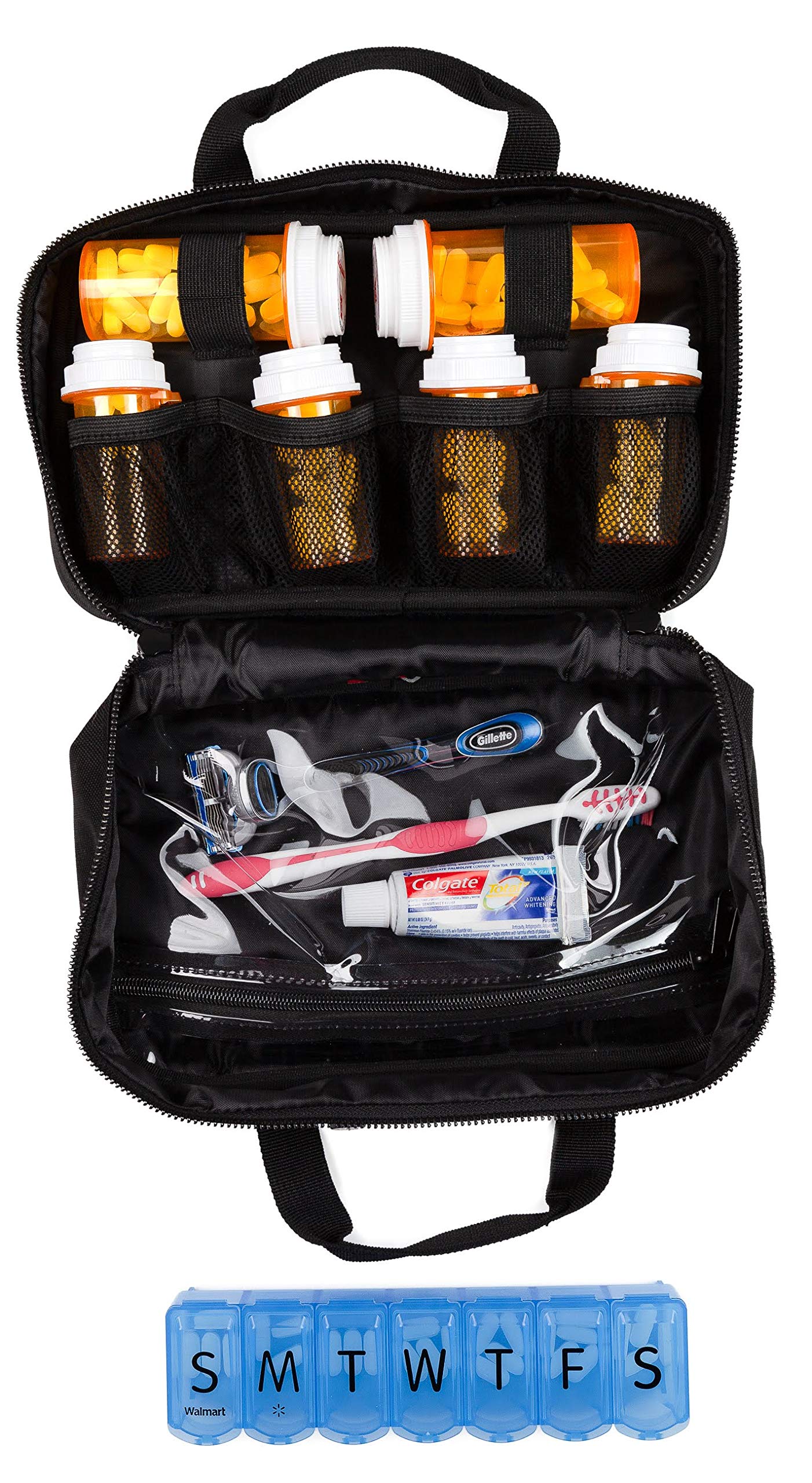 Waterproof Medication Travel Bag - Portable Pill Organizer for Daily Use, Vacations & Emergency Kits | Compact & Durable Medical Pouch for Pills, Vitamins & First Aid Supplies
