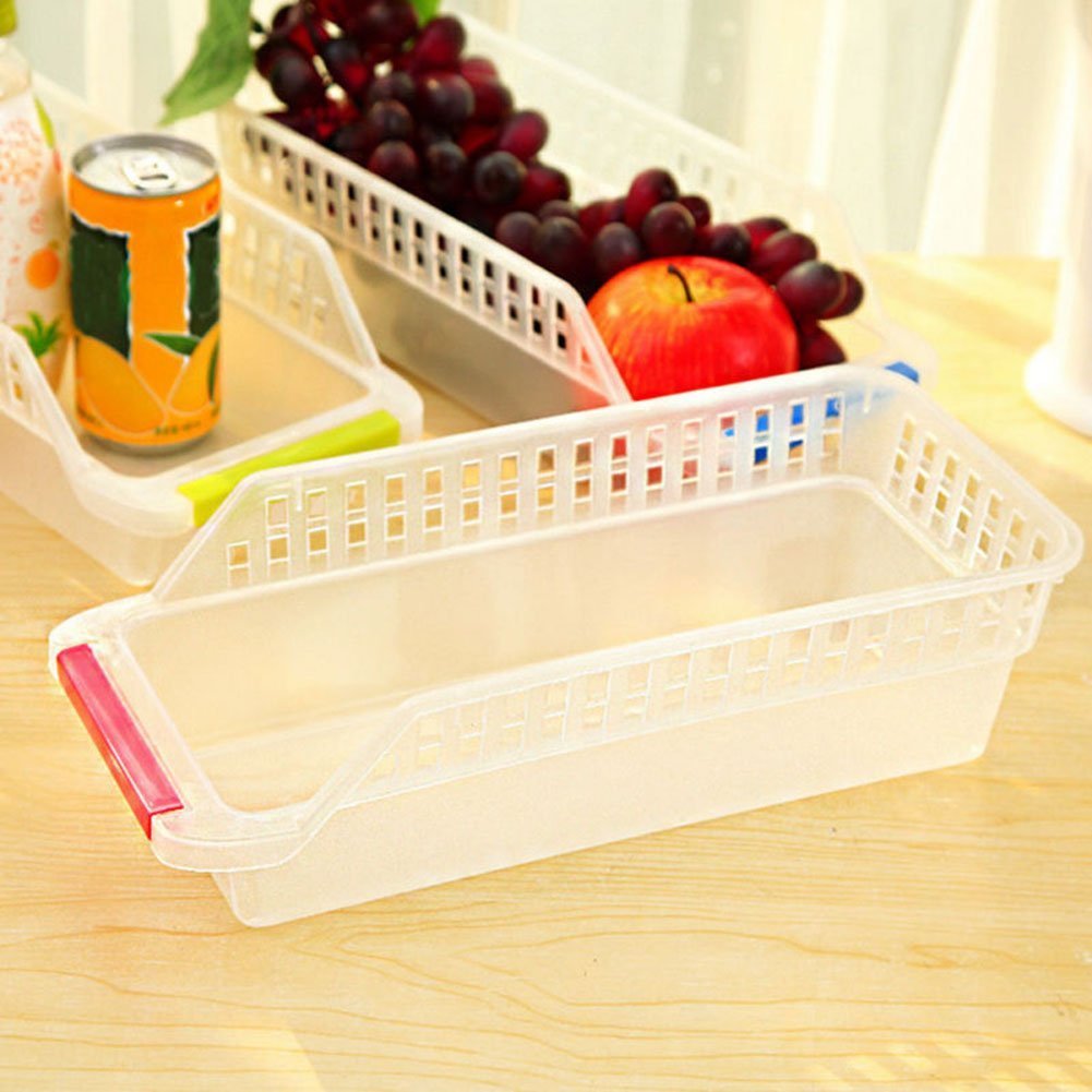 INOVERA 8-Piece Plastic Storage Container Set | Space-Saving Food Storage Bins for Vegetables, Fruits & Meal Prep (Multi-Color) | Pantry, Fridge & Kitchen Organization