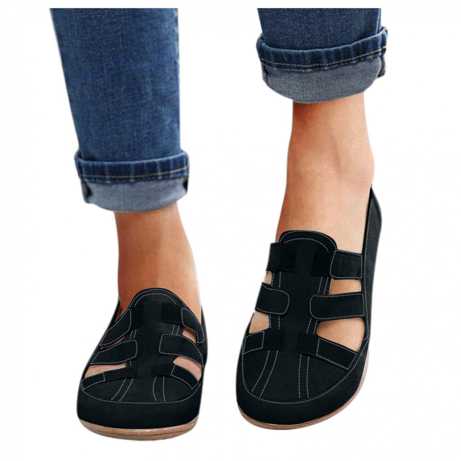 Women's Fashion Sandals & Slip-On Walking Sneakers - Round Toe Athletic Running Shoes for Summer - Casual, Dressy & Comfortable for Walking, Travel & Daily Wear