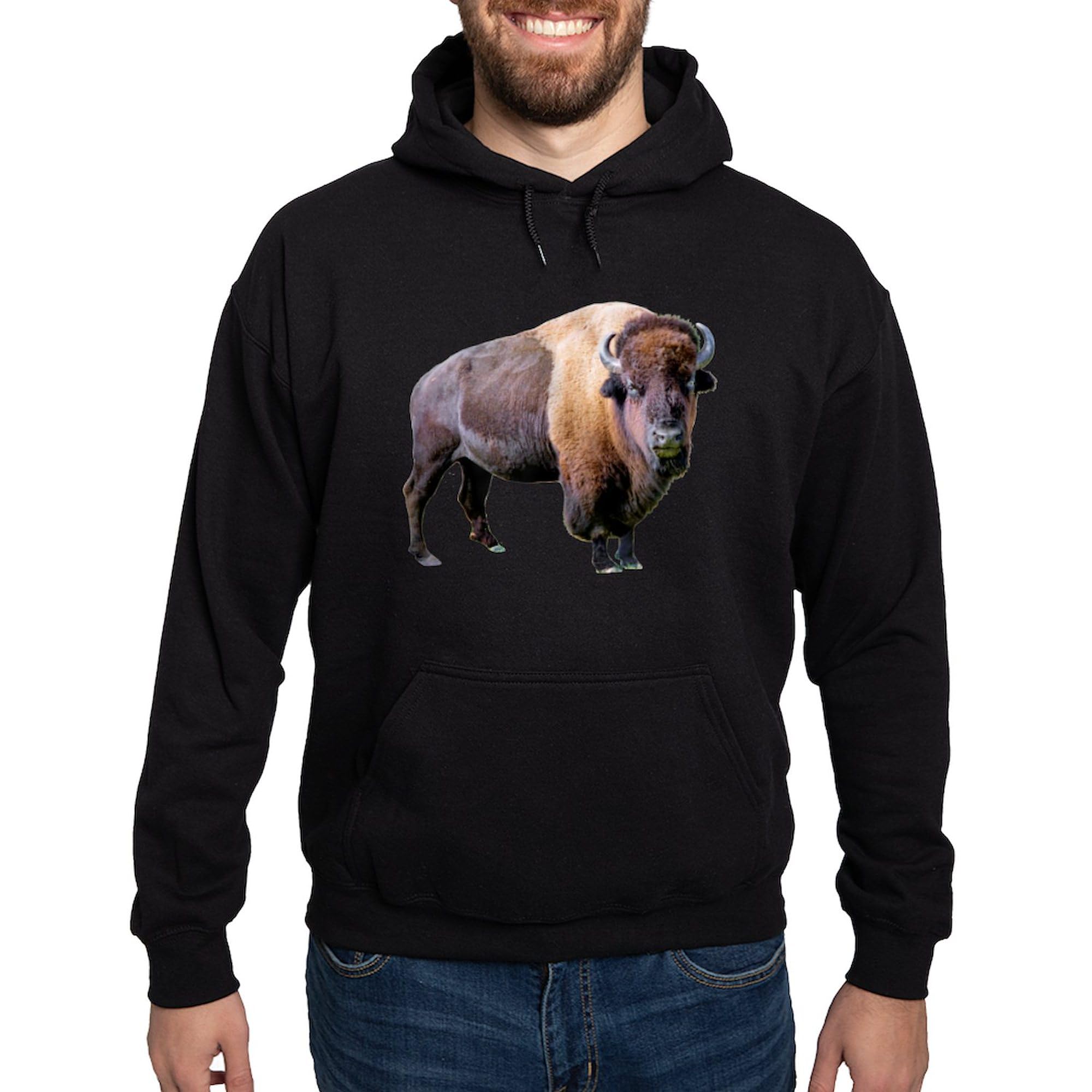 Buffalo Hoodie for Men - Dark Regular Fit Pullover Sweatshirt | Warm & Comfortable Casual Wear for Fall & Winter | Perfect for Outdoor Activities & Daily Use