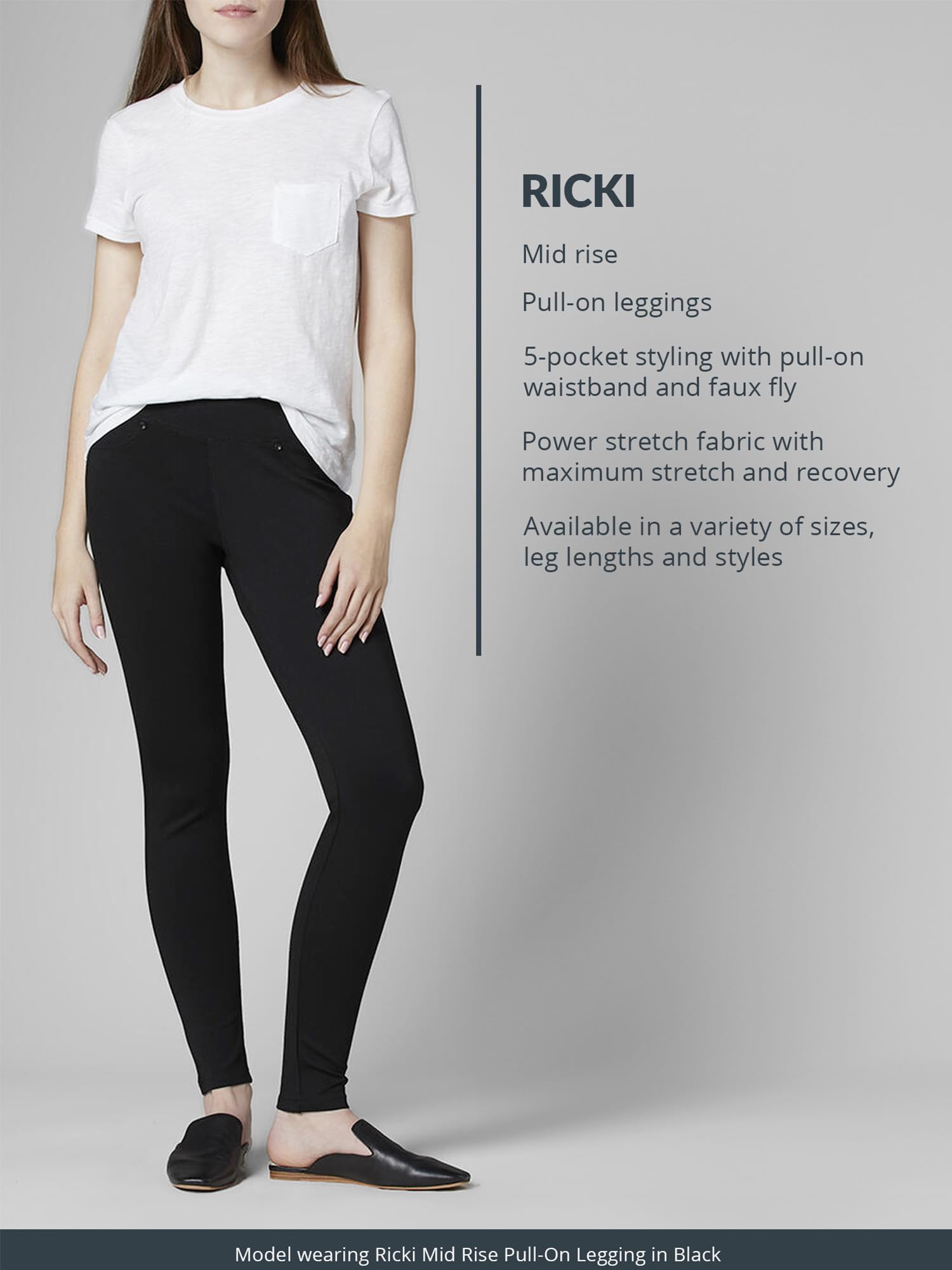Jag Jeans Women's Ricki Legging - Large Herringbone Print High Waist Stretchy Yoga Pants for Workout, Lounge & Casual Wear