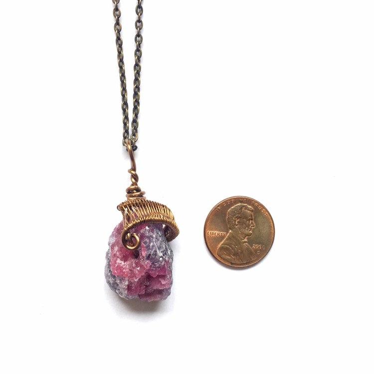 Natural Raw Pink Tourmaline Necklace for Women - Healing Crystal Jewelry for Energy Balance, Spiritual Protection & Everyday Elegance | Perfect for Meditation, Yoga & Gift Giving
