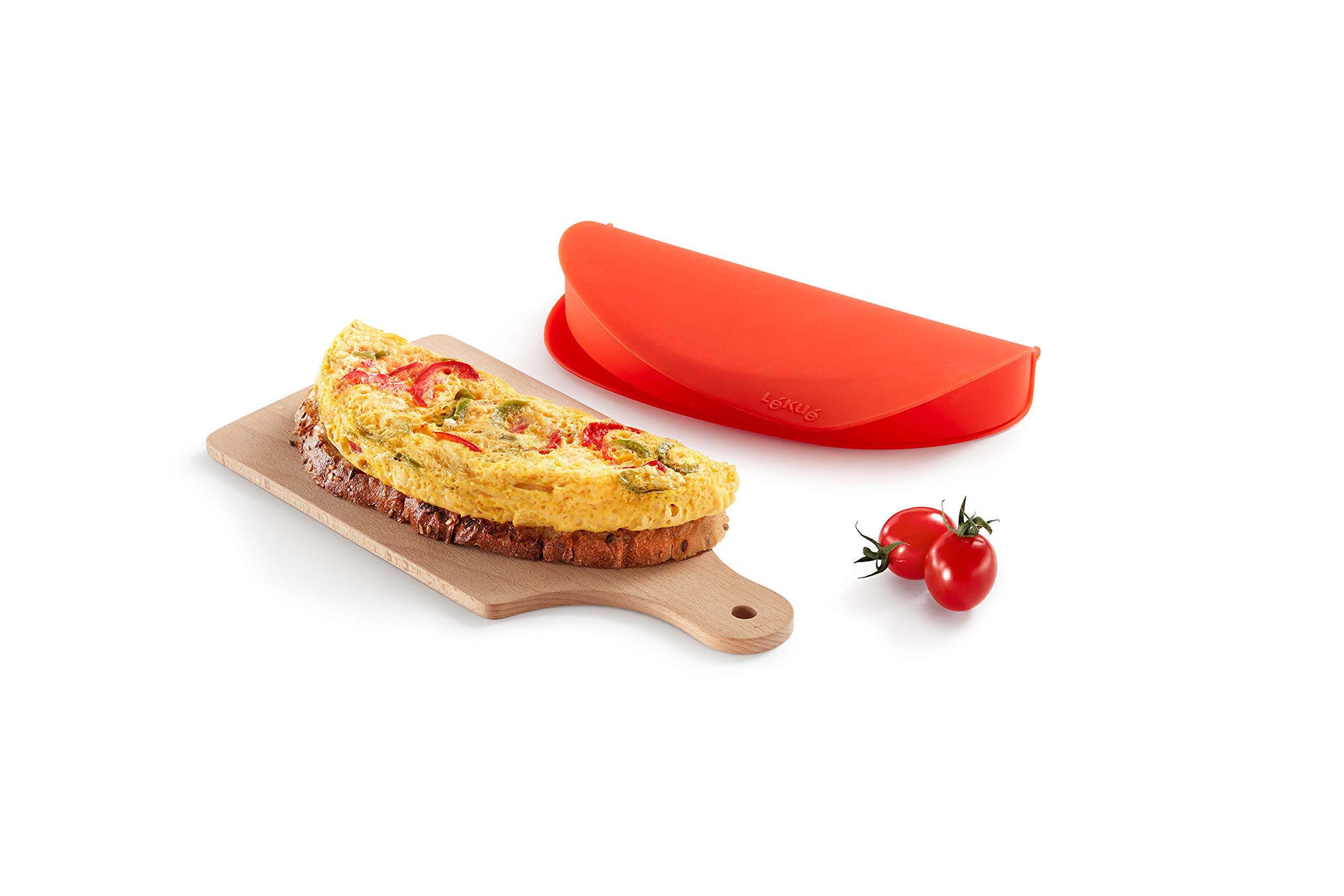 Lekue Red Small Omelette Maker - Quick & Easy Egg Cooker for Healthy Breakfast - Perfect for Home, Kitchen, and Camping Use